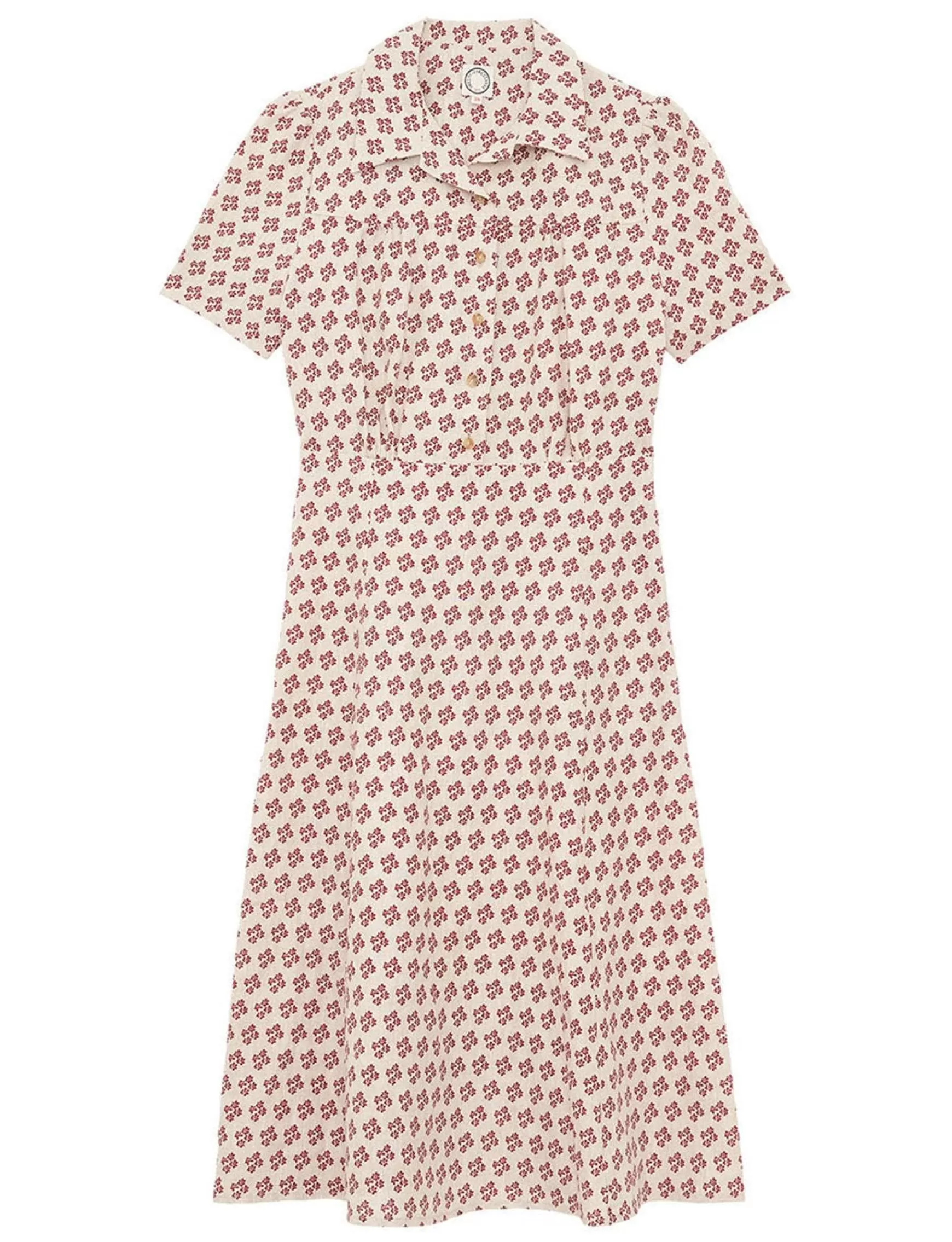 Ines de la Fressange Paris Angèle linen print dress Flash Sale