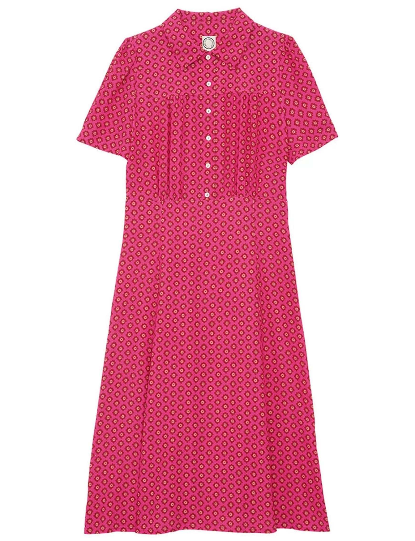 Ines de la Fressange Paris Angèle pink print dress Discount