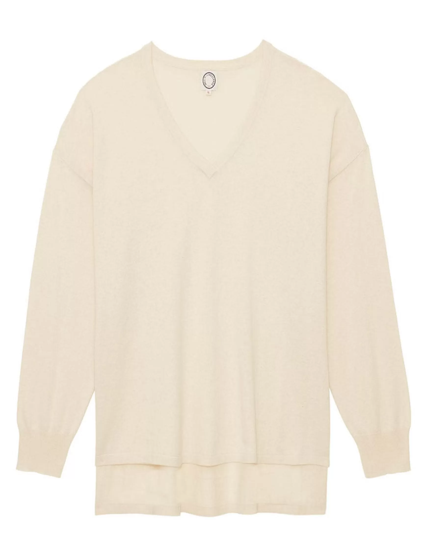 Ines de la Fressange Paris Anton ivory cashmere V-neck jumper Clearance