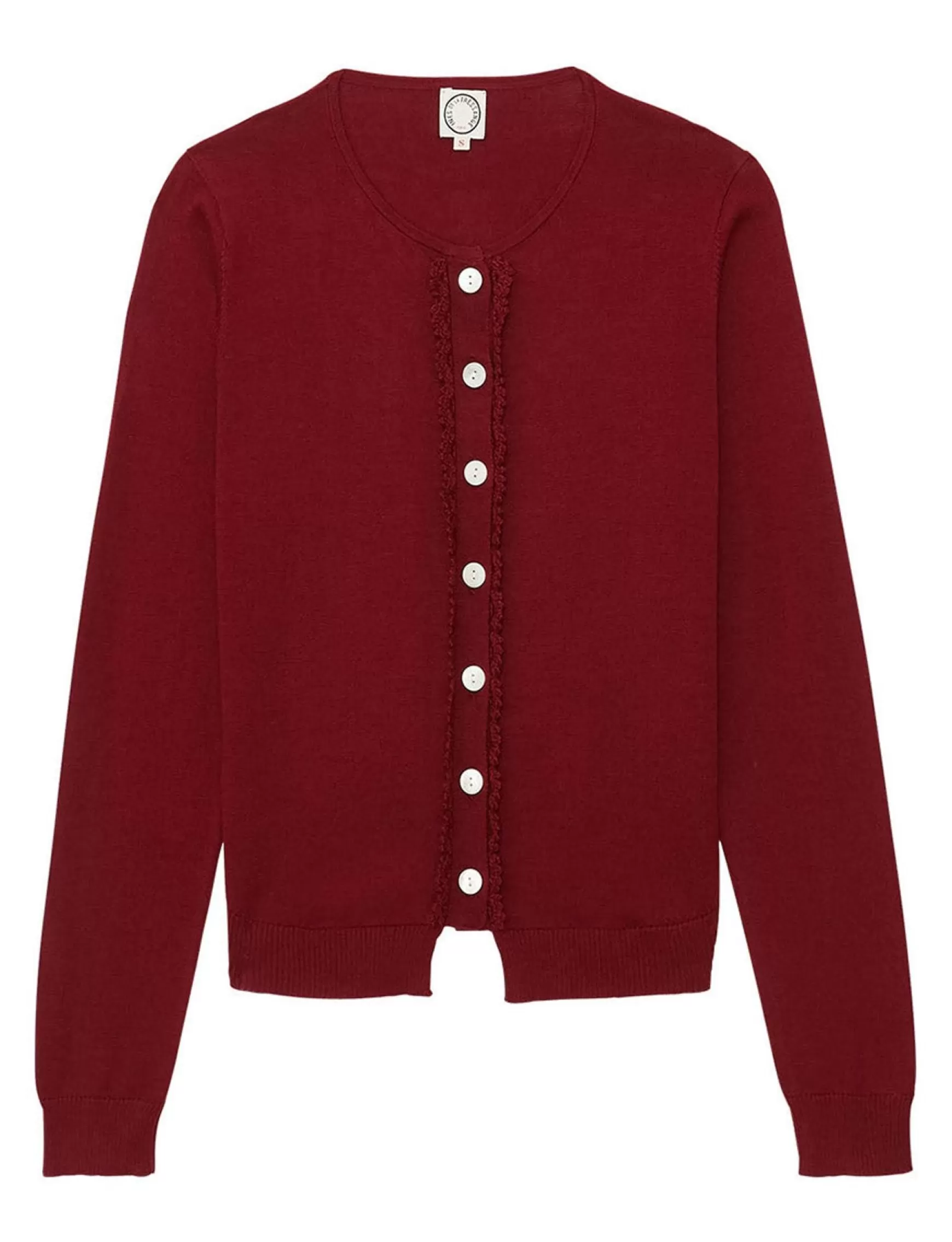 Ines de la Fressange Paris April burgundy cardigan Flash Sale