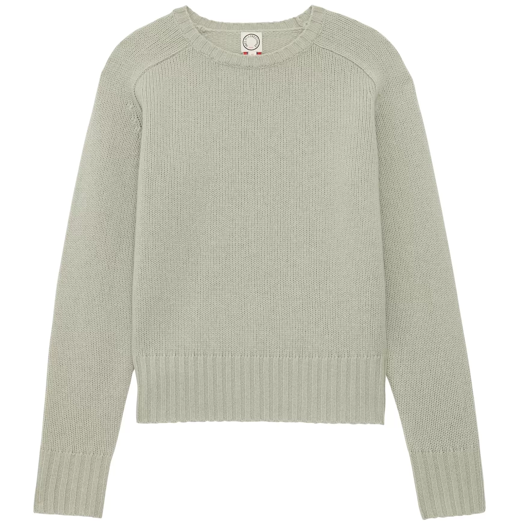 Ines de la Fressange Paris Arthur jumper in almond green wool and cashmere Discount