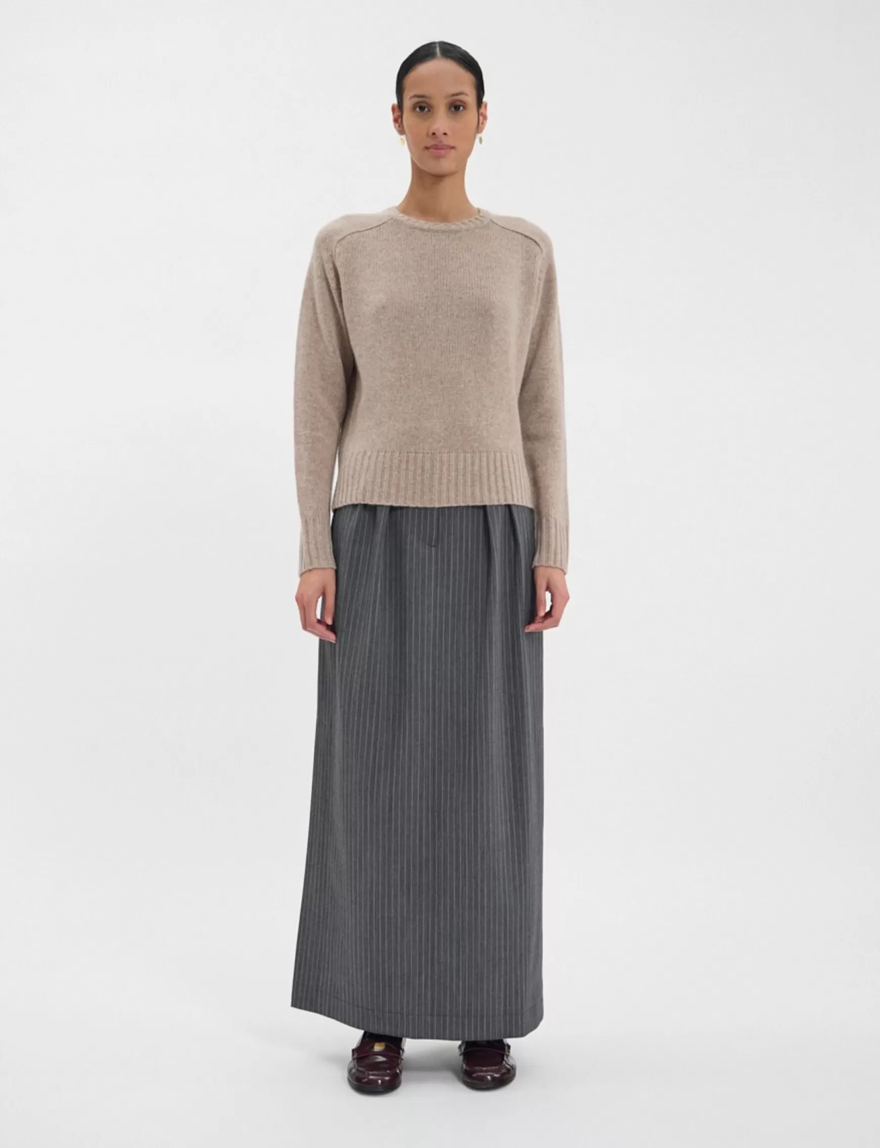 Ines de la Fressange Paris Arthur jumper in beige wool and cashmere Sale