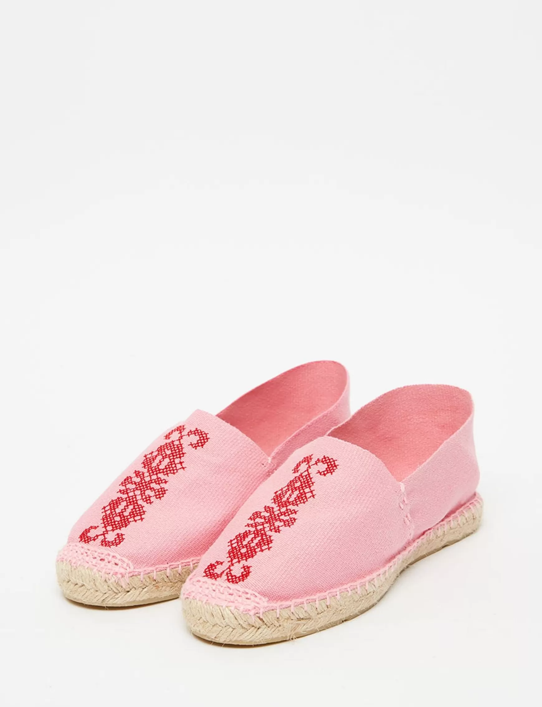 Ines de la Fressange Paris Auriane pink espadrilles Online