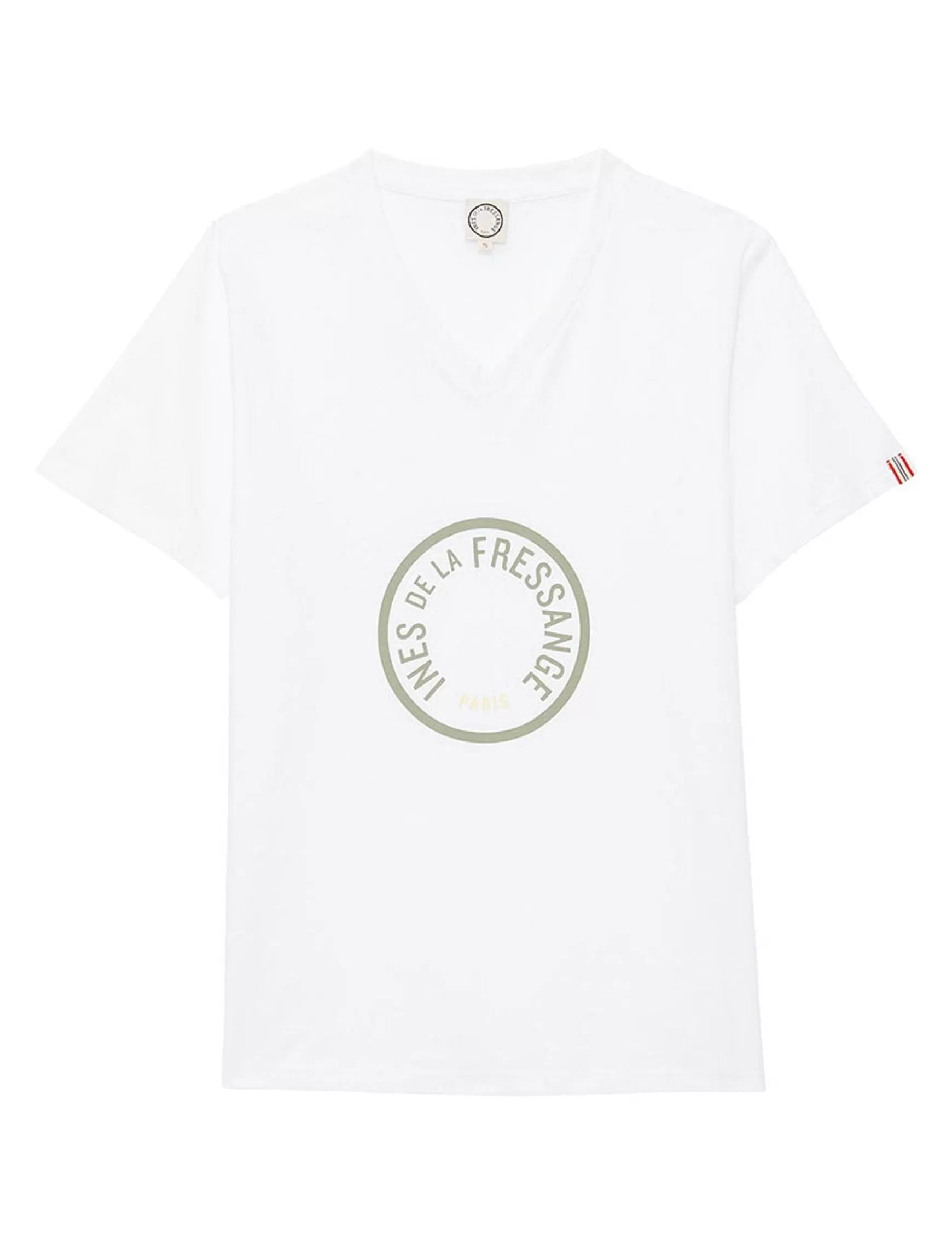 Ines de la Fressange Paris Aurore green V-neck T-shirt Clearance