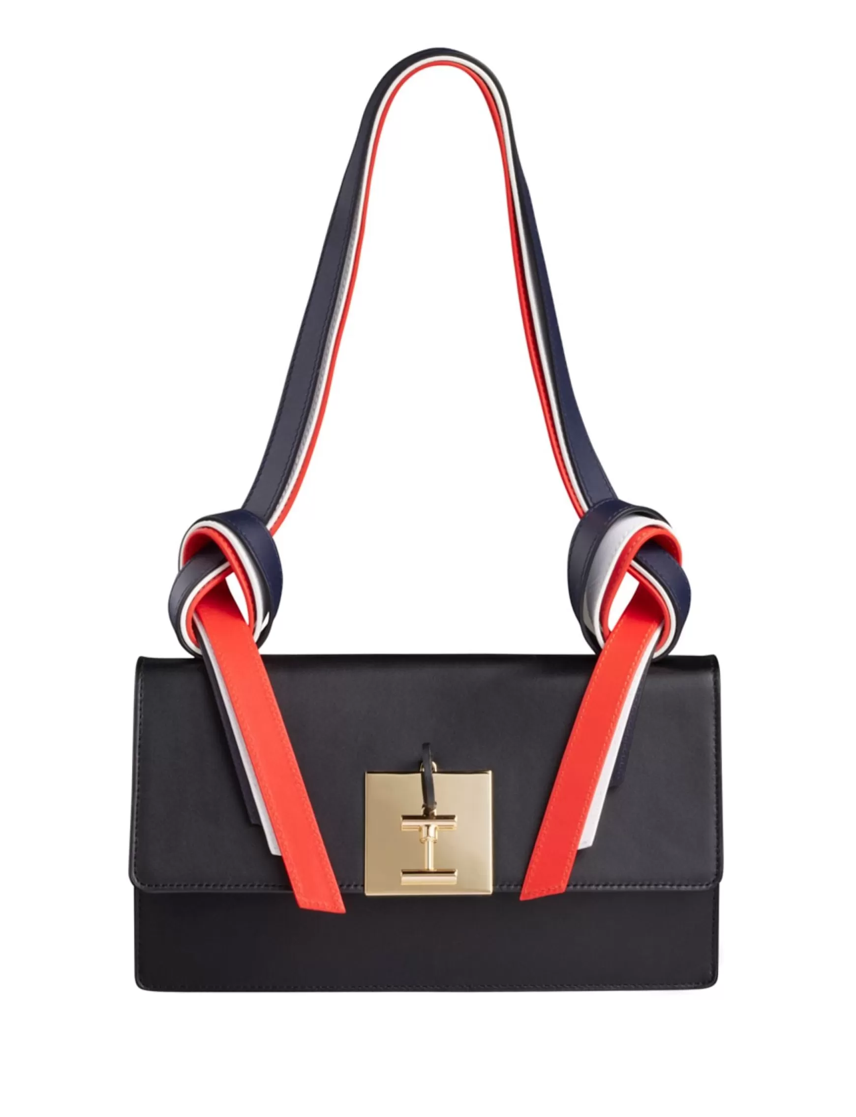 Ines de la Fressange Paris Bag Béatrice Baguette black leather tricolour Online