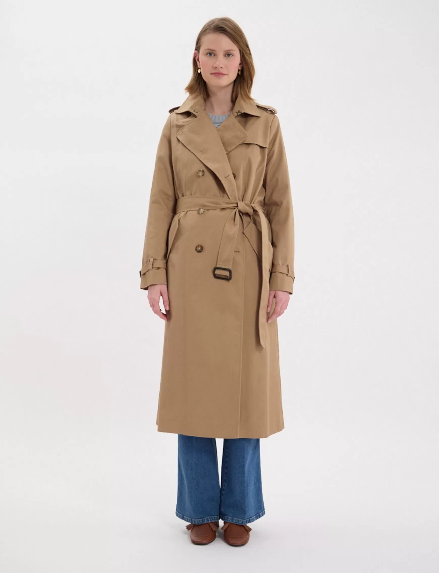 Ines de la Fressange Paris Beige Gaultier trench coat Discount