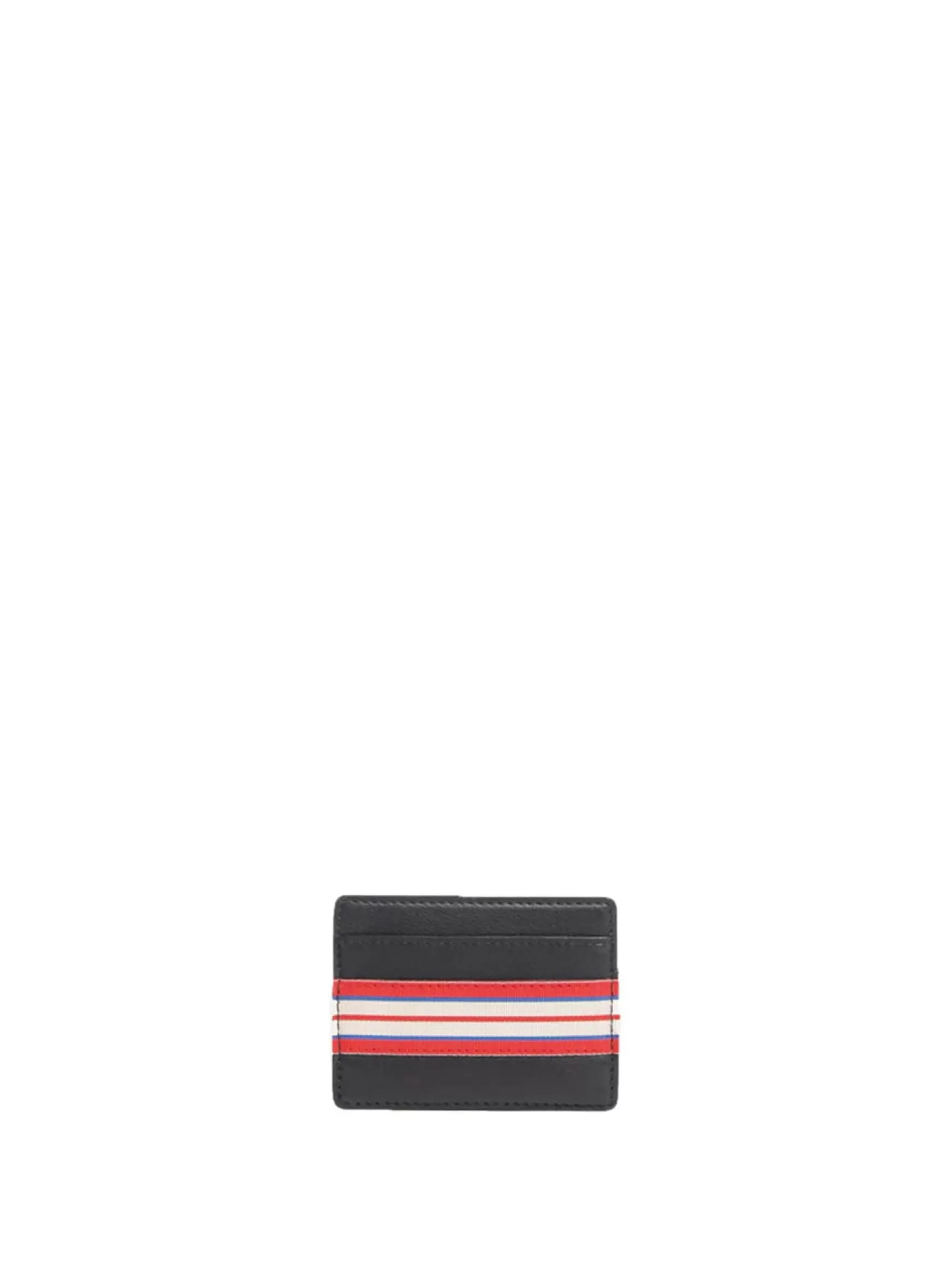 Ines de la Fressange Paris Black leather Le Parisien single card holder Cheap