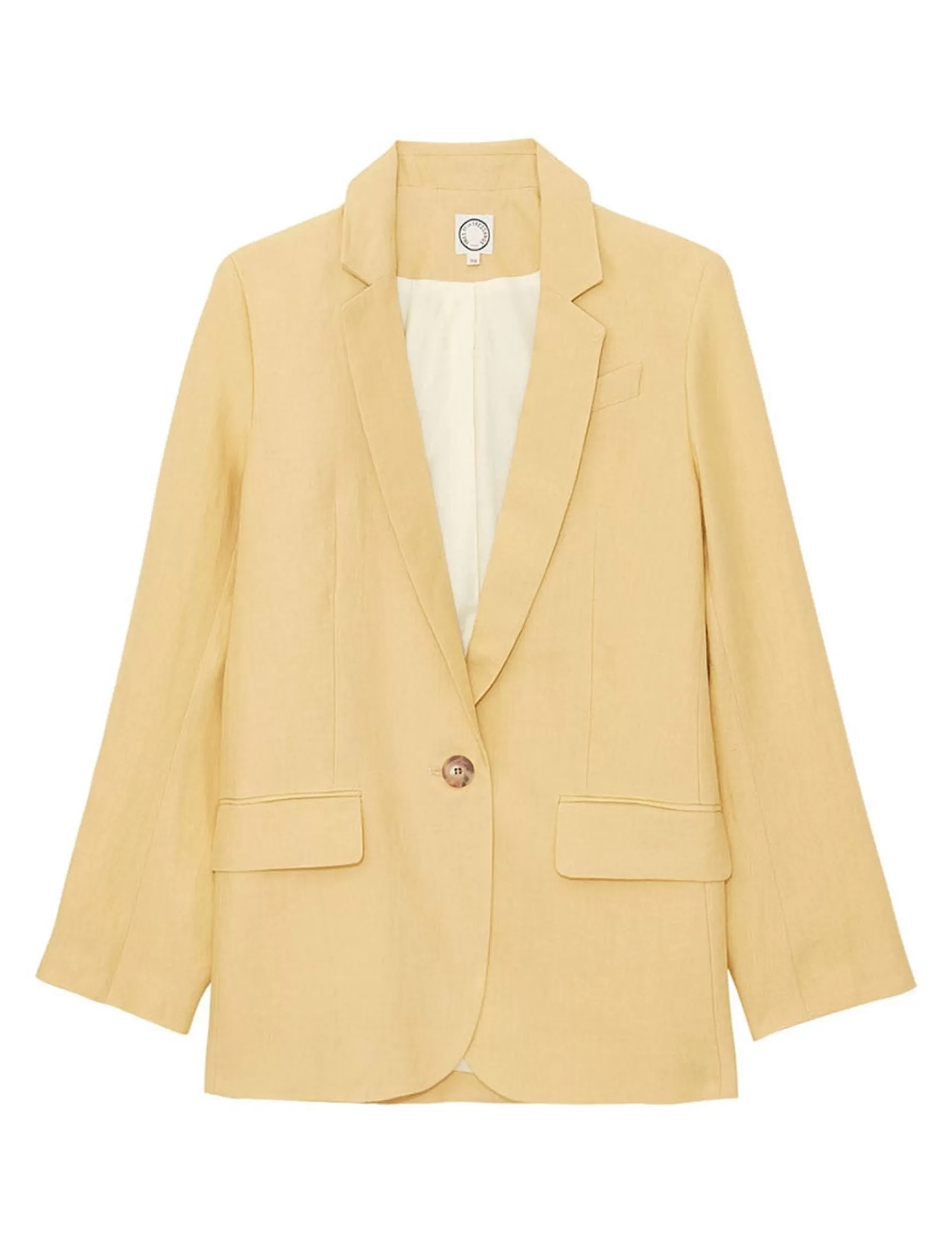 Ines de la Fressange Paris Bruna lemon linen jacket Store