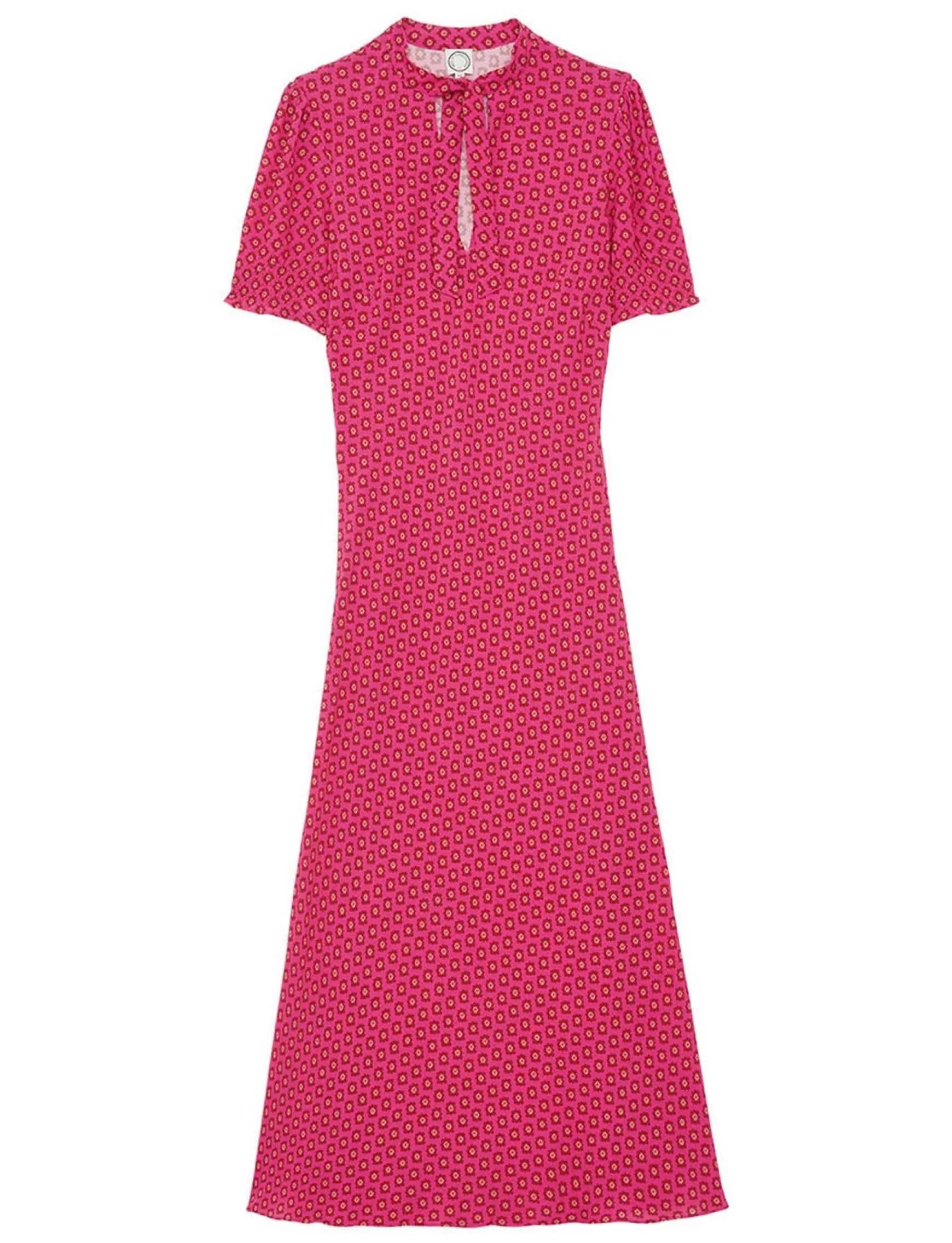 Ines de la Fressange Paris Cerise long pink print dress Online