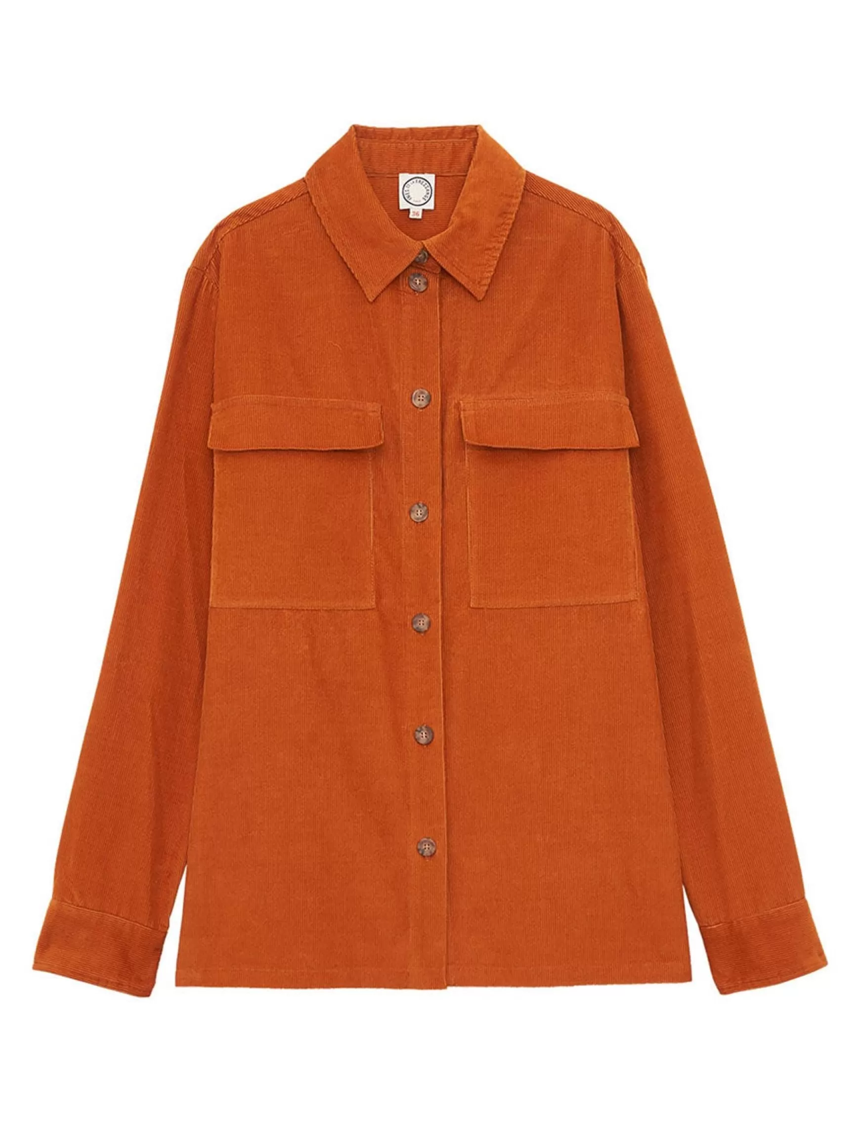 Ines de la Fressange Paris Chandler orange velvet shirt Cheap