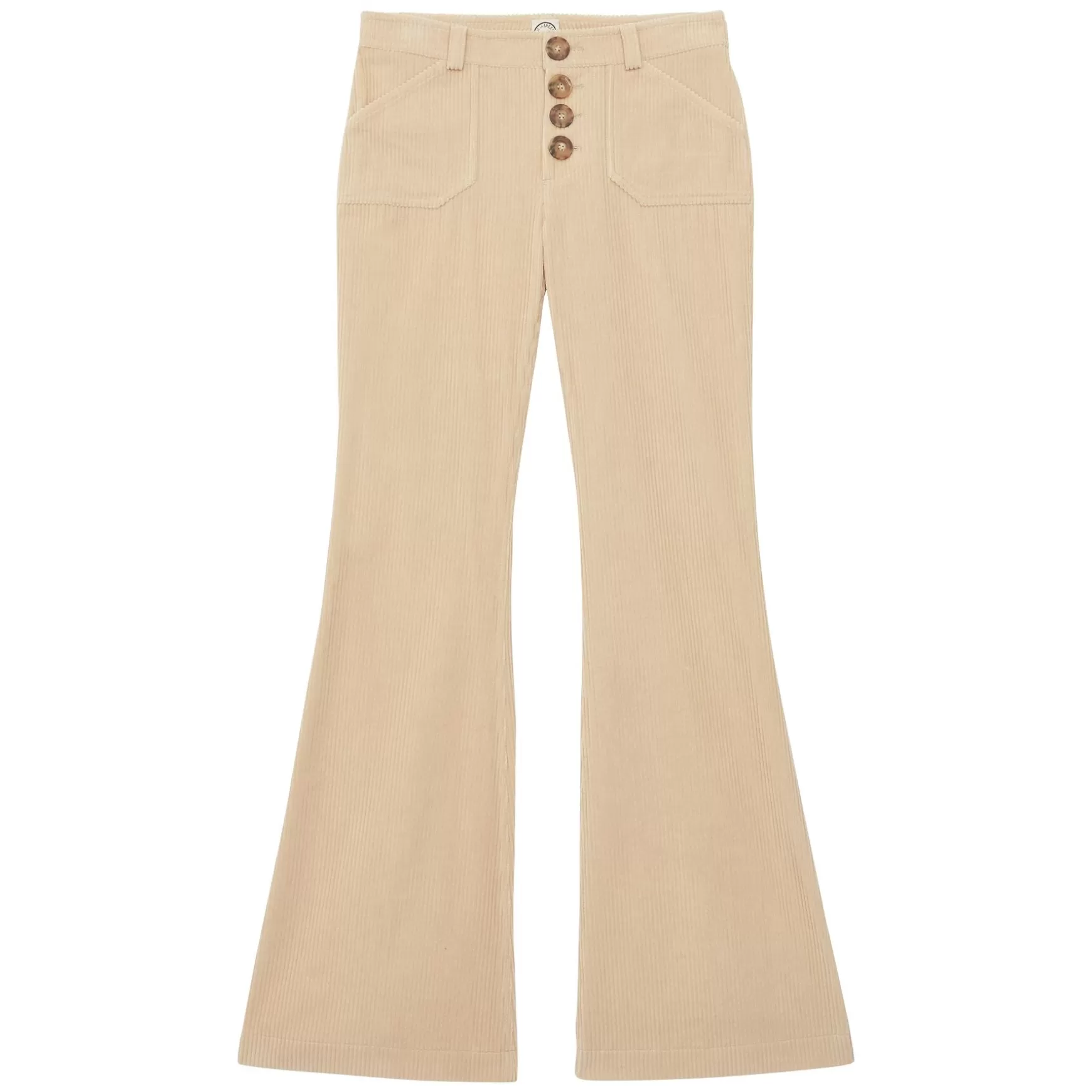 Ines de la Fressange Paris Charlotte cream corduroy trousers Cheap