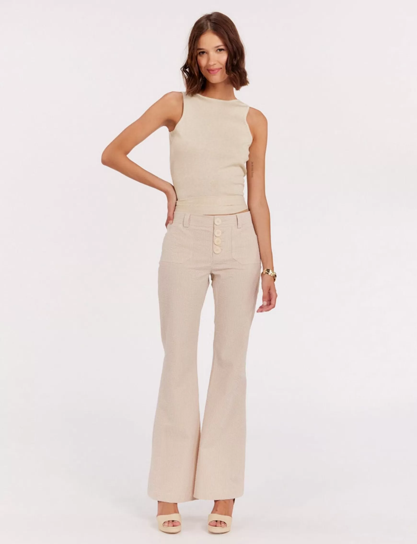 Ines de la Fressange Paris Charlotte striped trousers Flash Sale