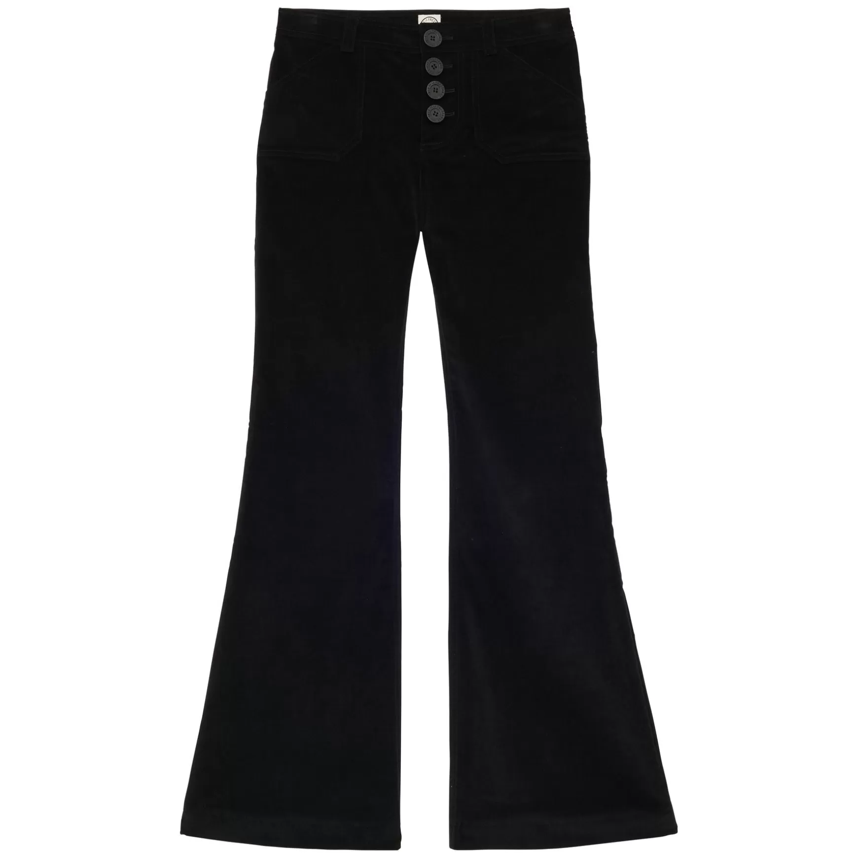 Ines de la Fressange Paris Charlotte trousers in smooth black velvet Cheap