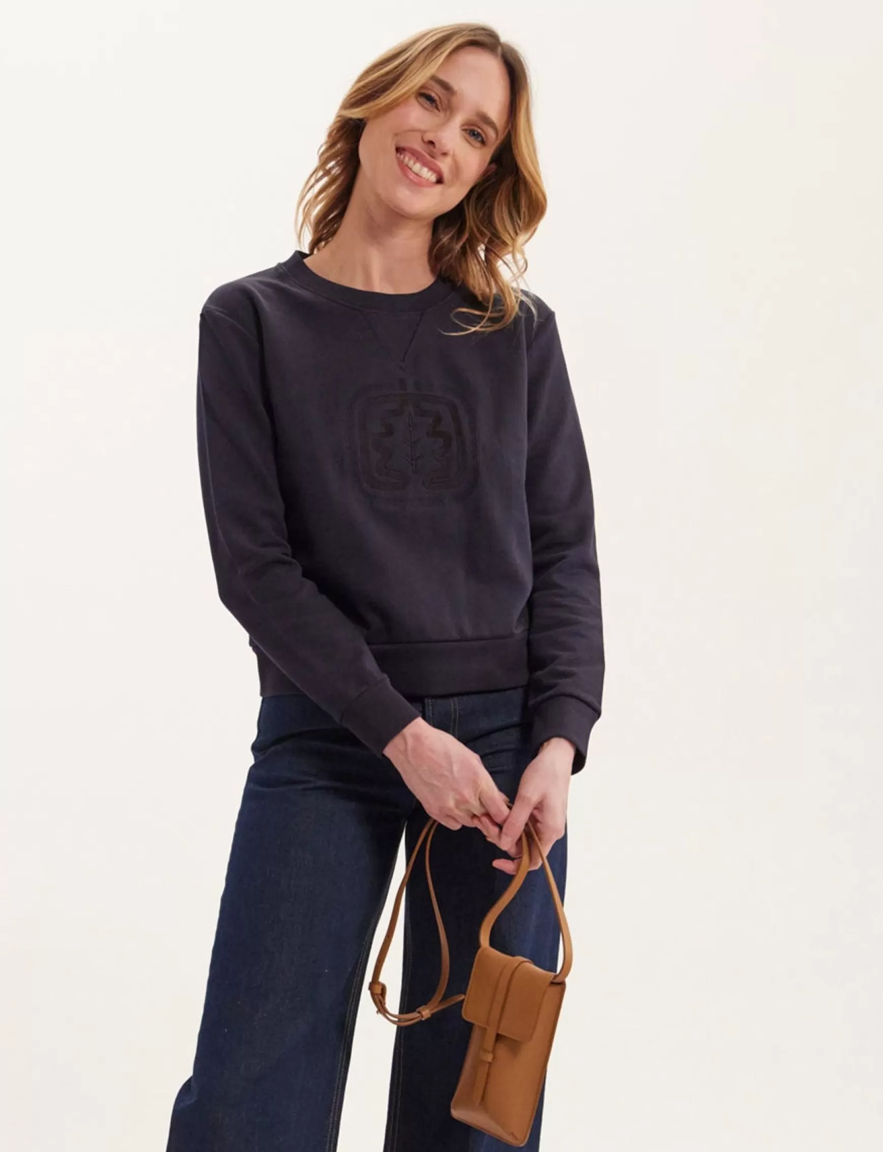 Ines de la Fressange Paris Clémence navy blue sweater Discount