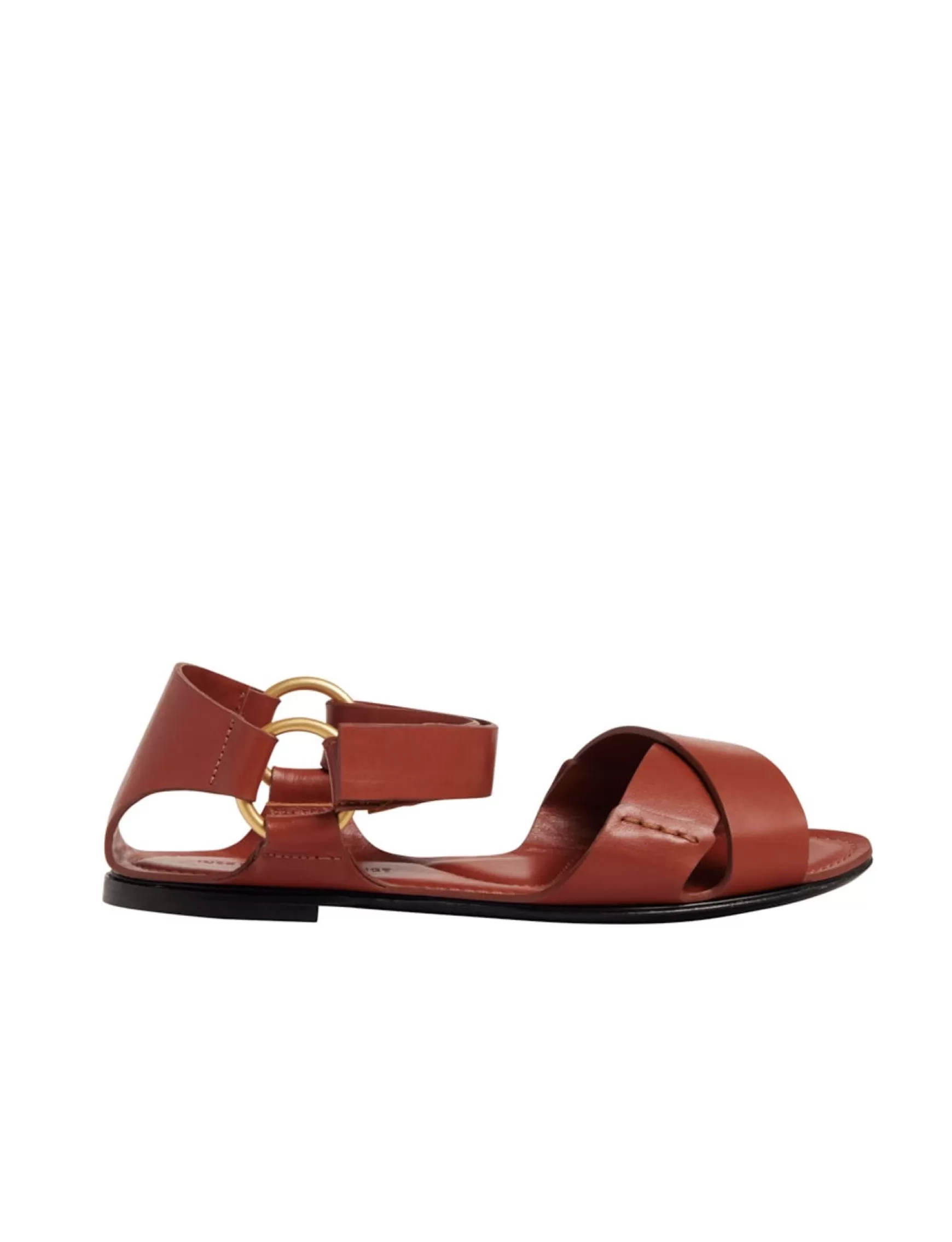 Ines de la Fressange Paris Cognac flat sandal Clearance