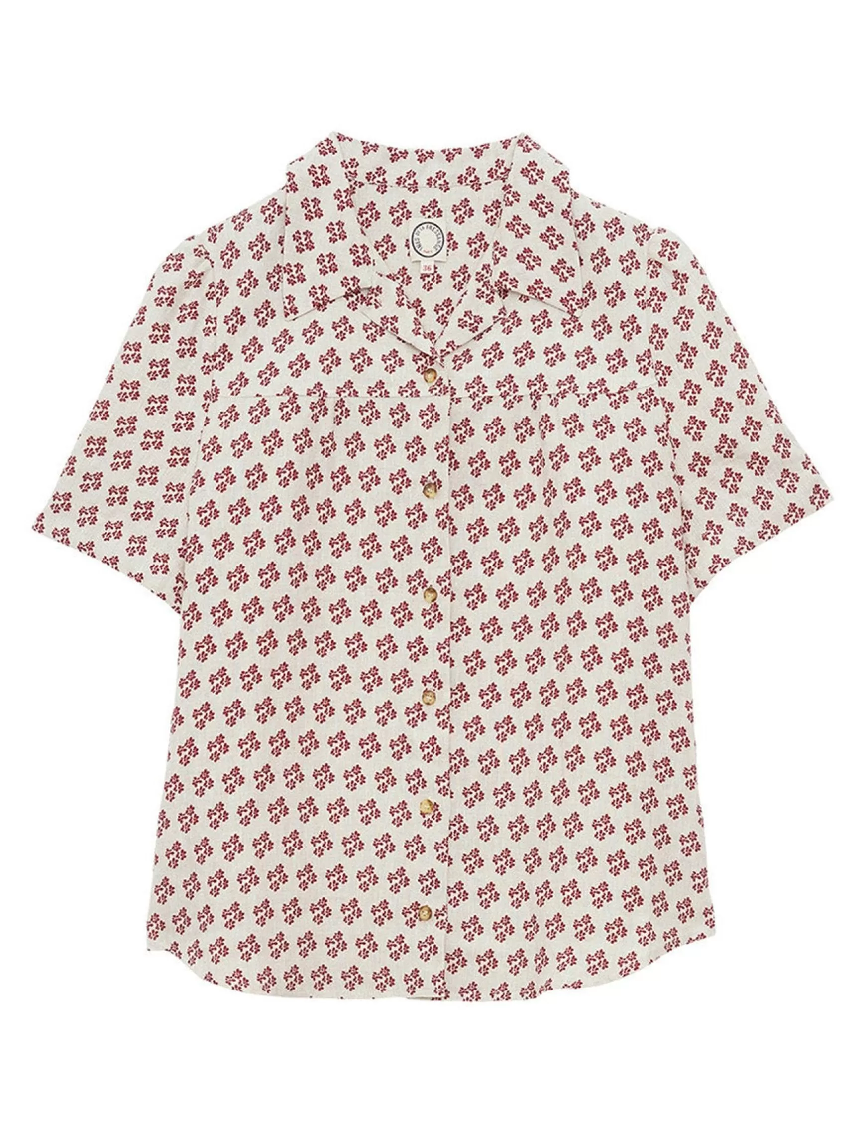 Ines de la Fressange Paris Constance blouse in printed linen Shop