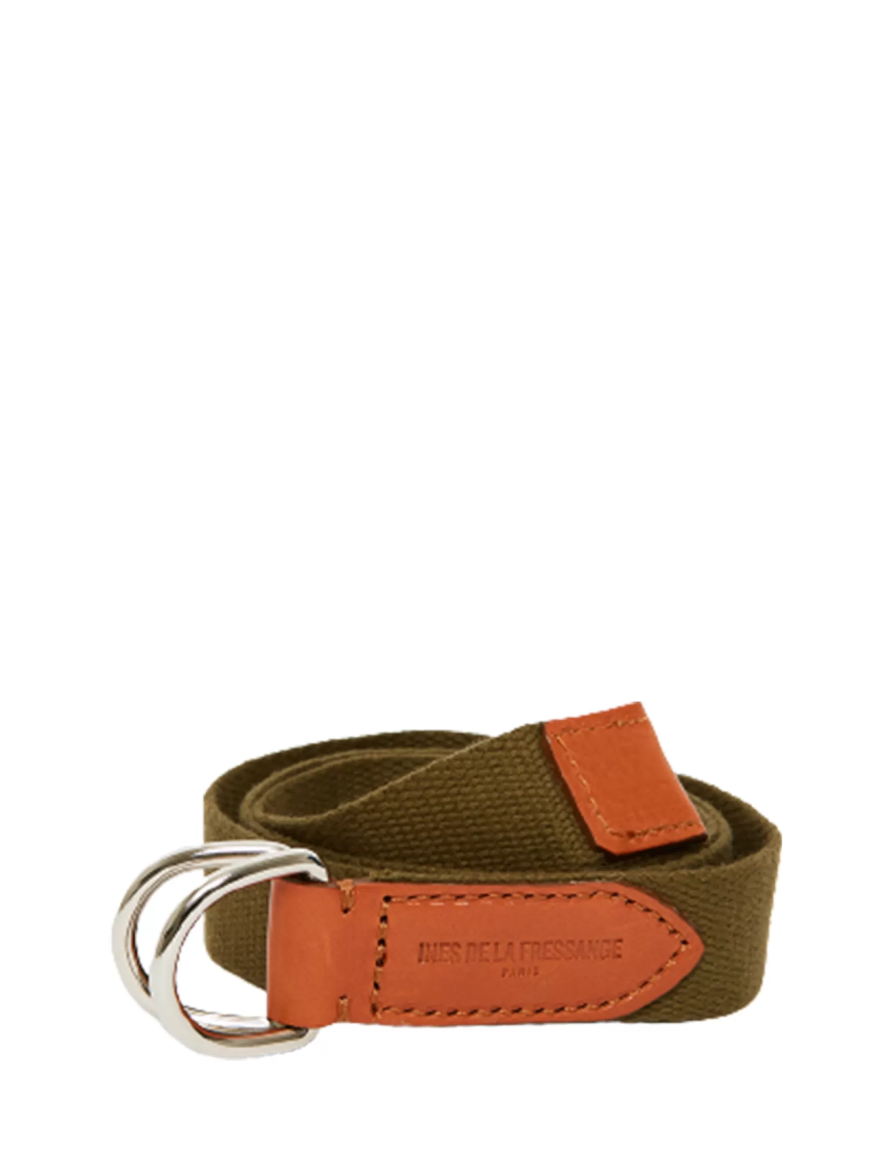 Ines de la Fressange Paris Eulalie khaki belt Best Sale