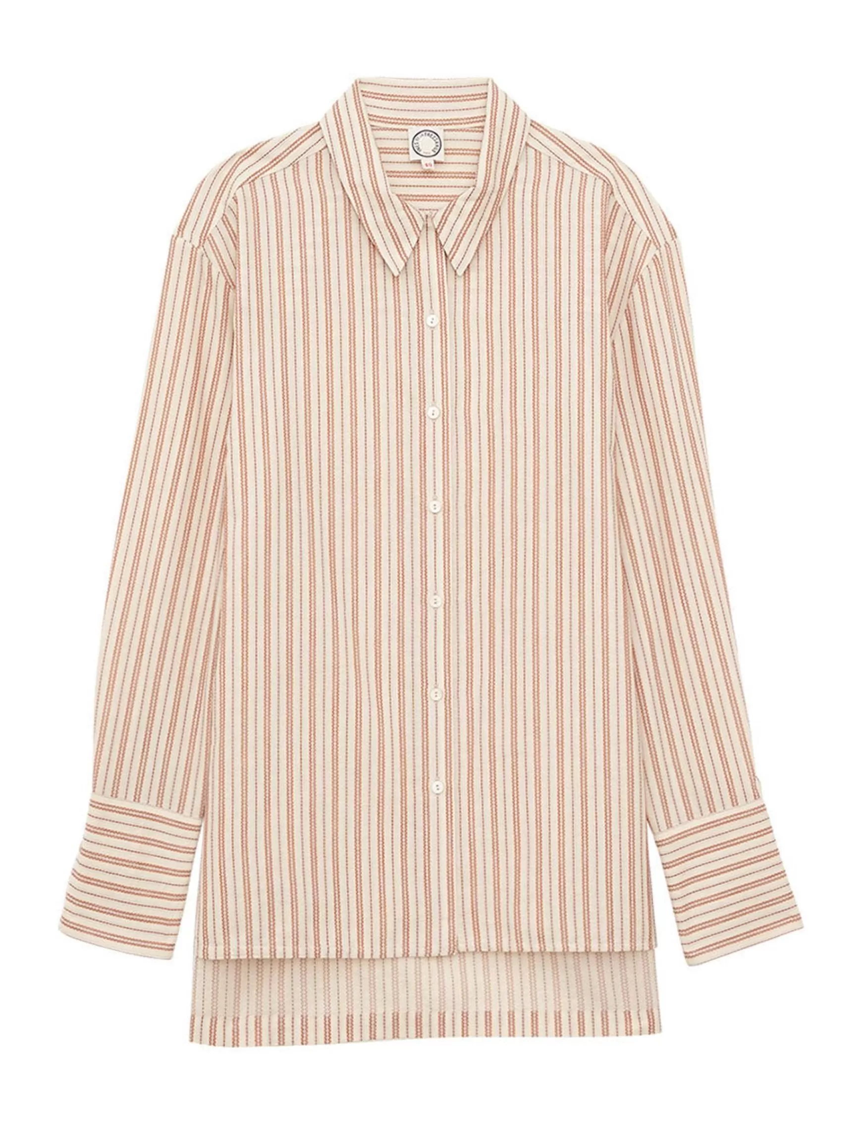 Ines de la Fressange Paris Falco ecru striped shirt New