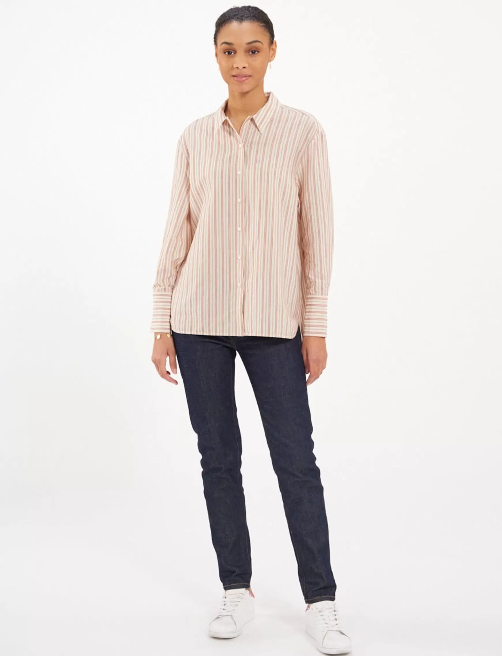 Ines de la Fressange Paris Falco ecru striped shirt New