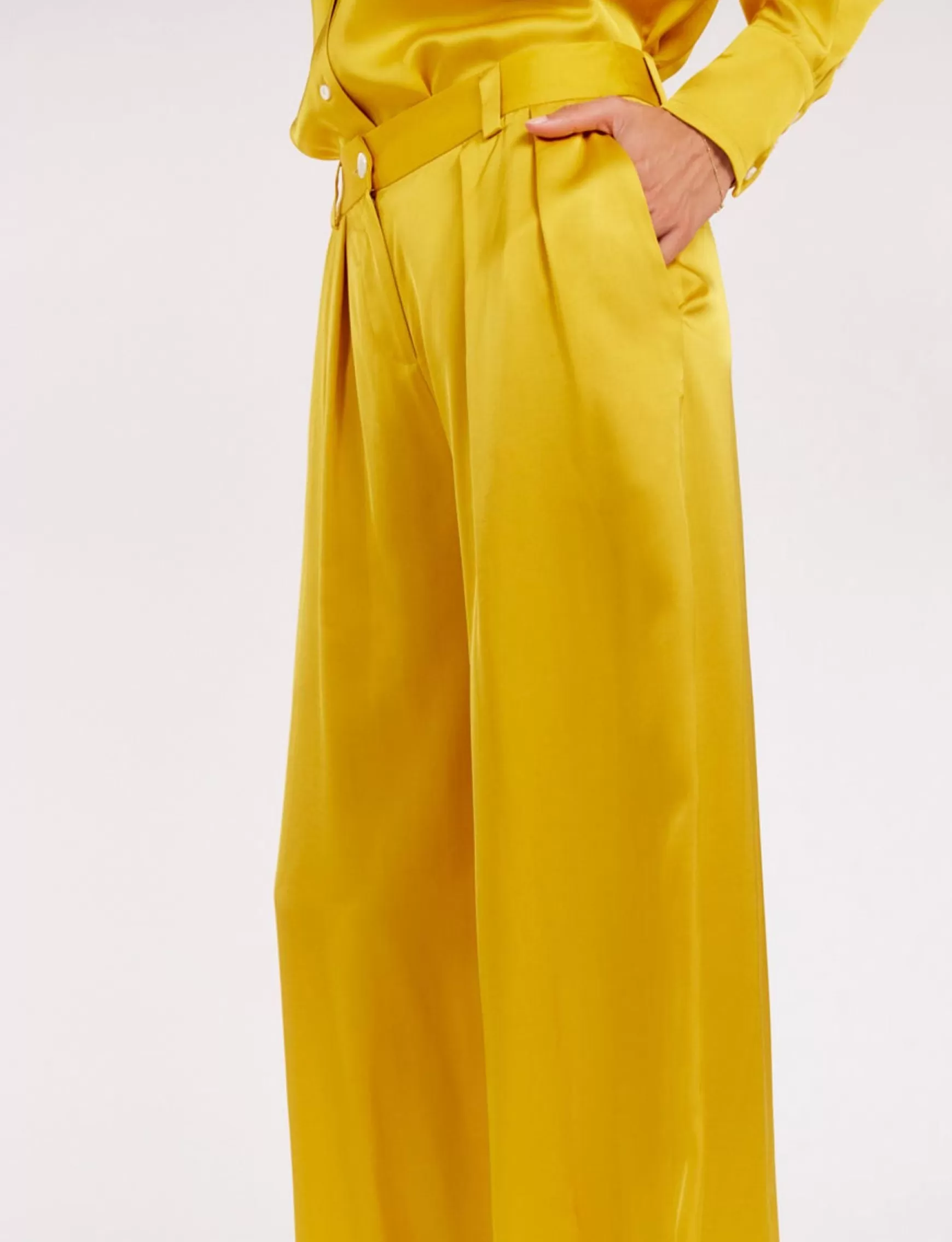 Ines de la Fressange Paris Fluid yellow buttercup Luciano trousers Discount