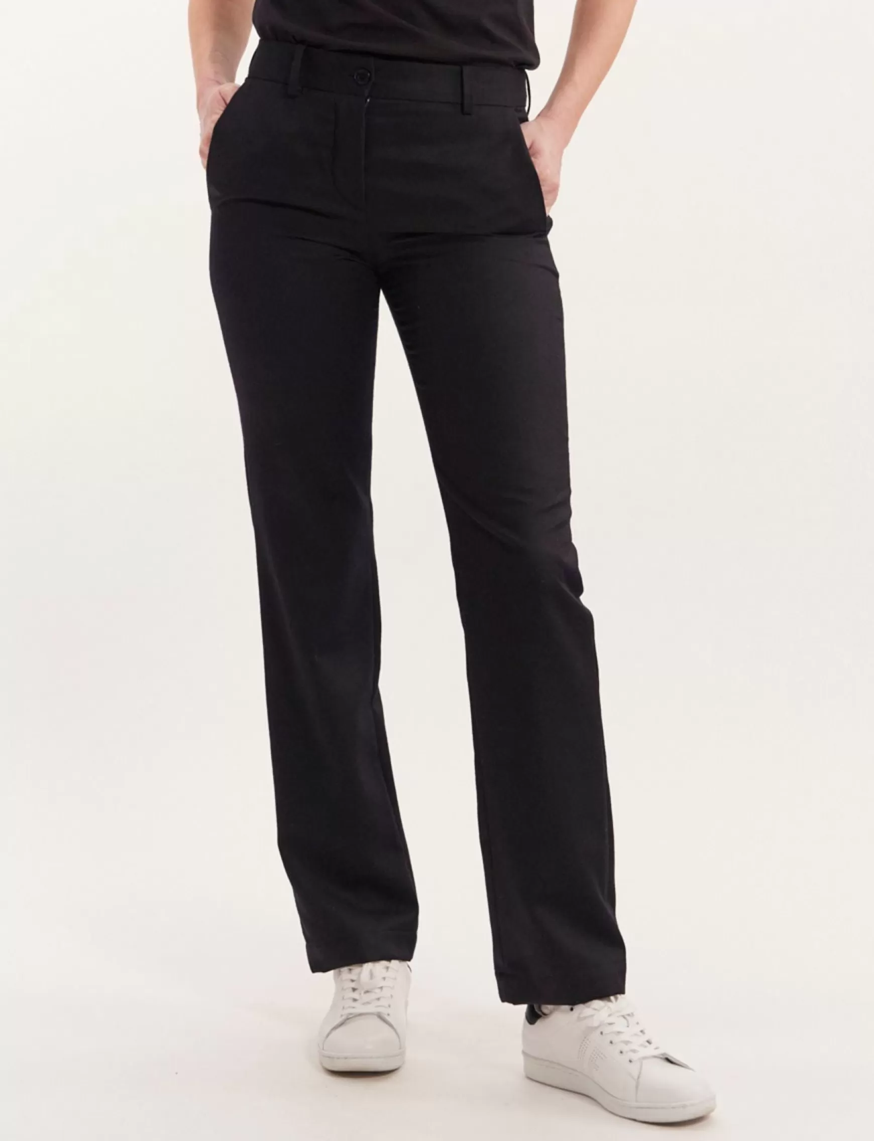 Ines de la Fressange Paris Francisco navy blue wool trousers Online