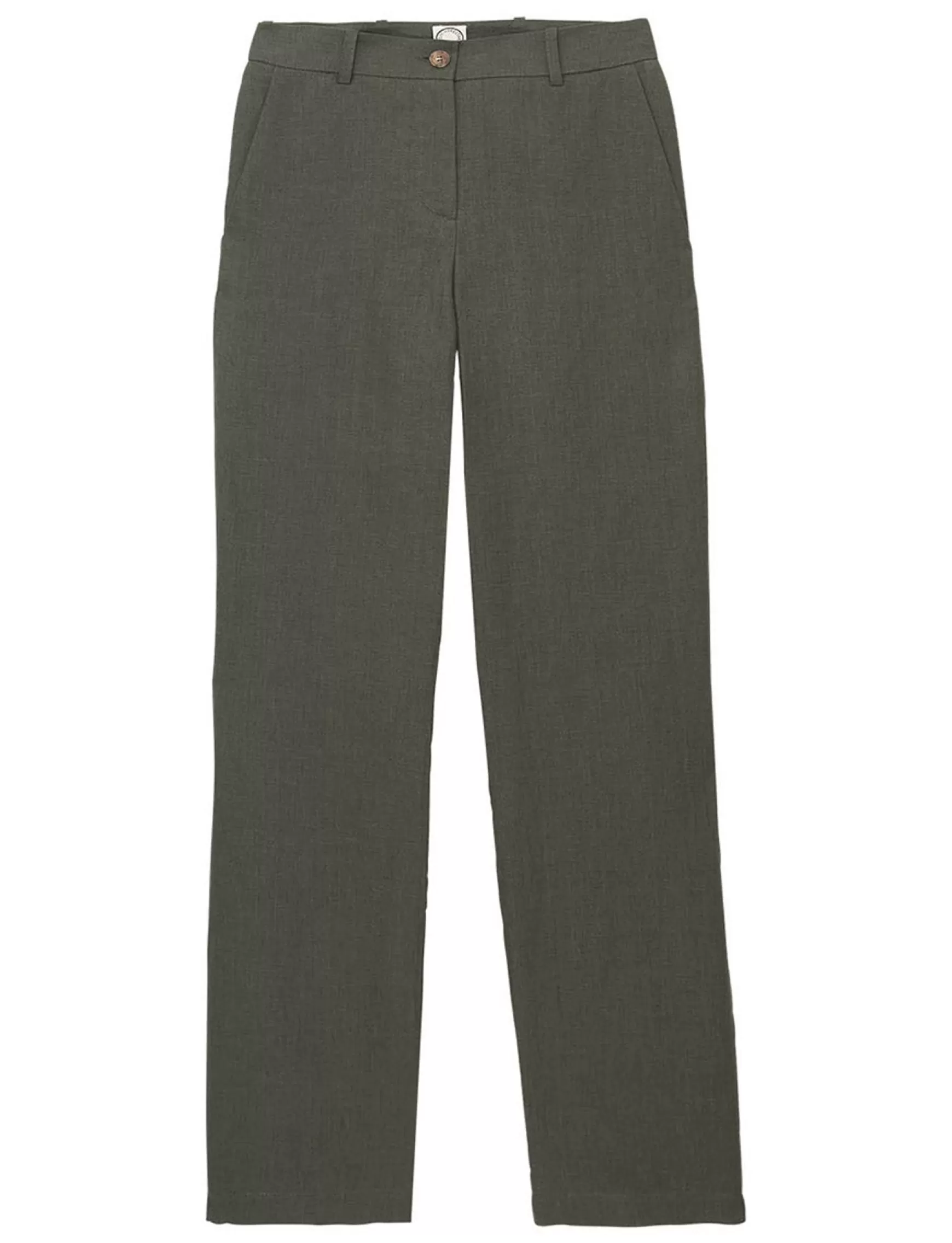 Ines de la Fressange Paris Francisco trousers in dark green linen Cheap