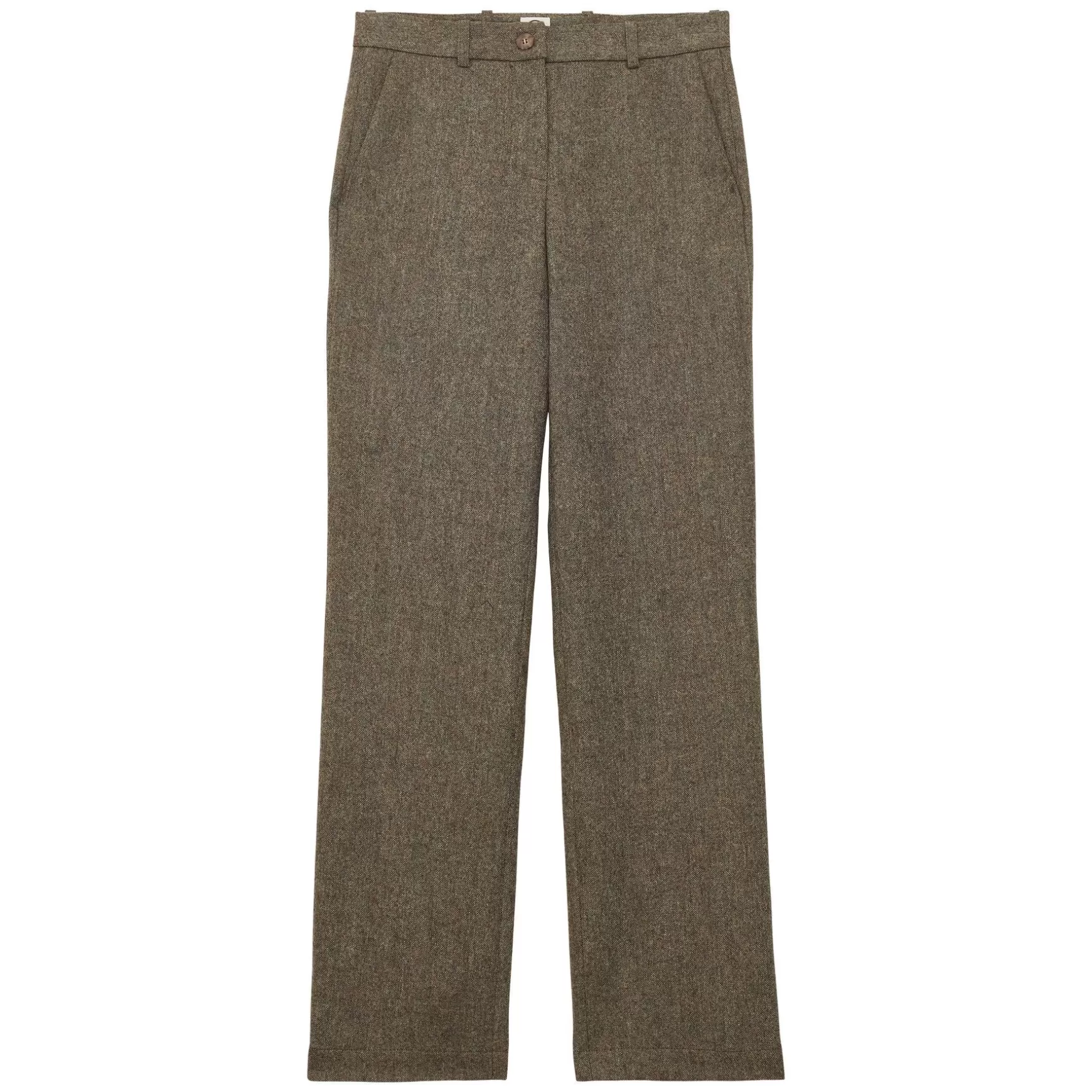 Ines de la Fressange Paris Francisco trousers in mottled green wool-blend Cheap