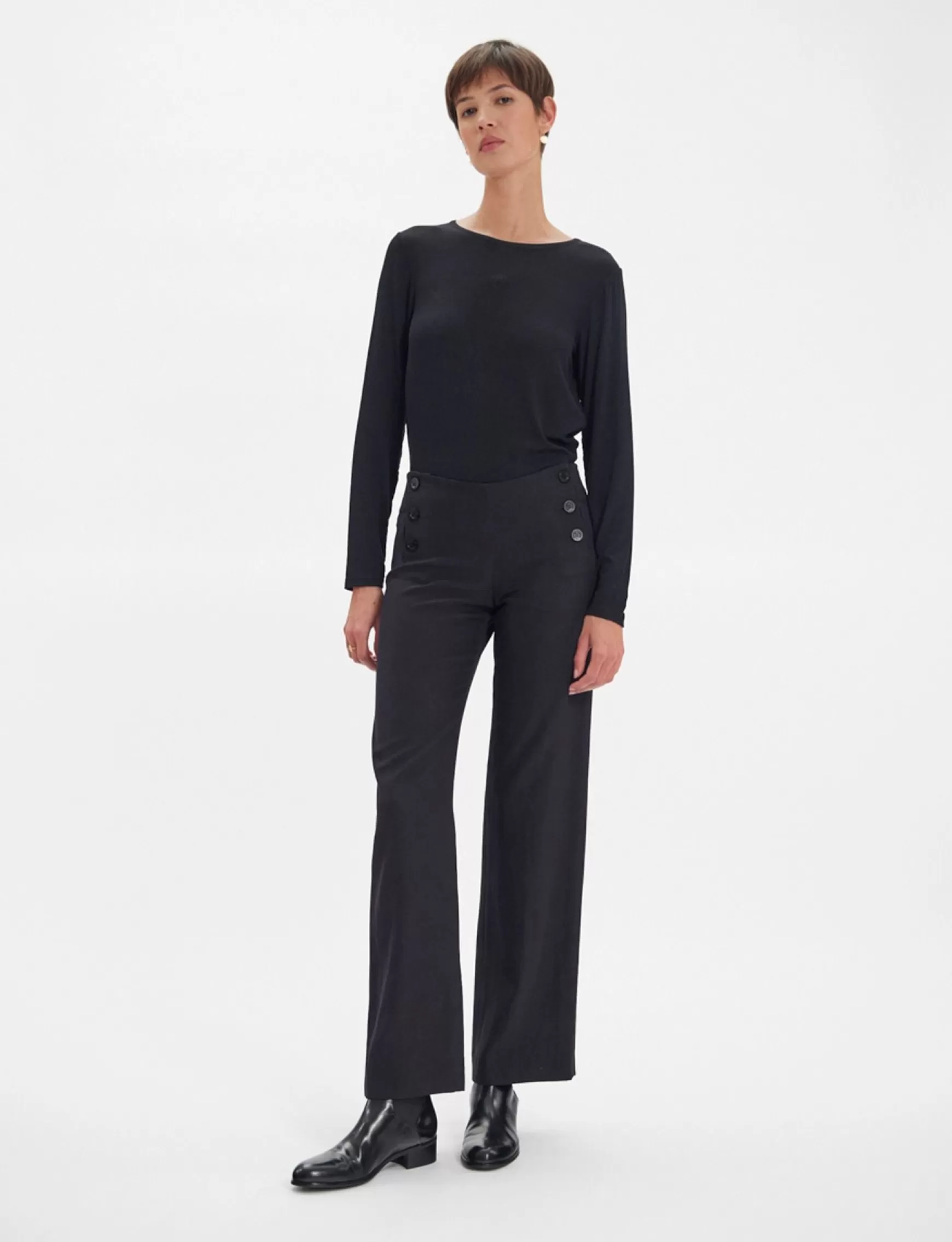 Ines de la Fressange Paris Gabriel black trousers OLD REF New