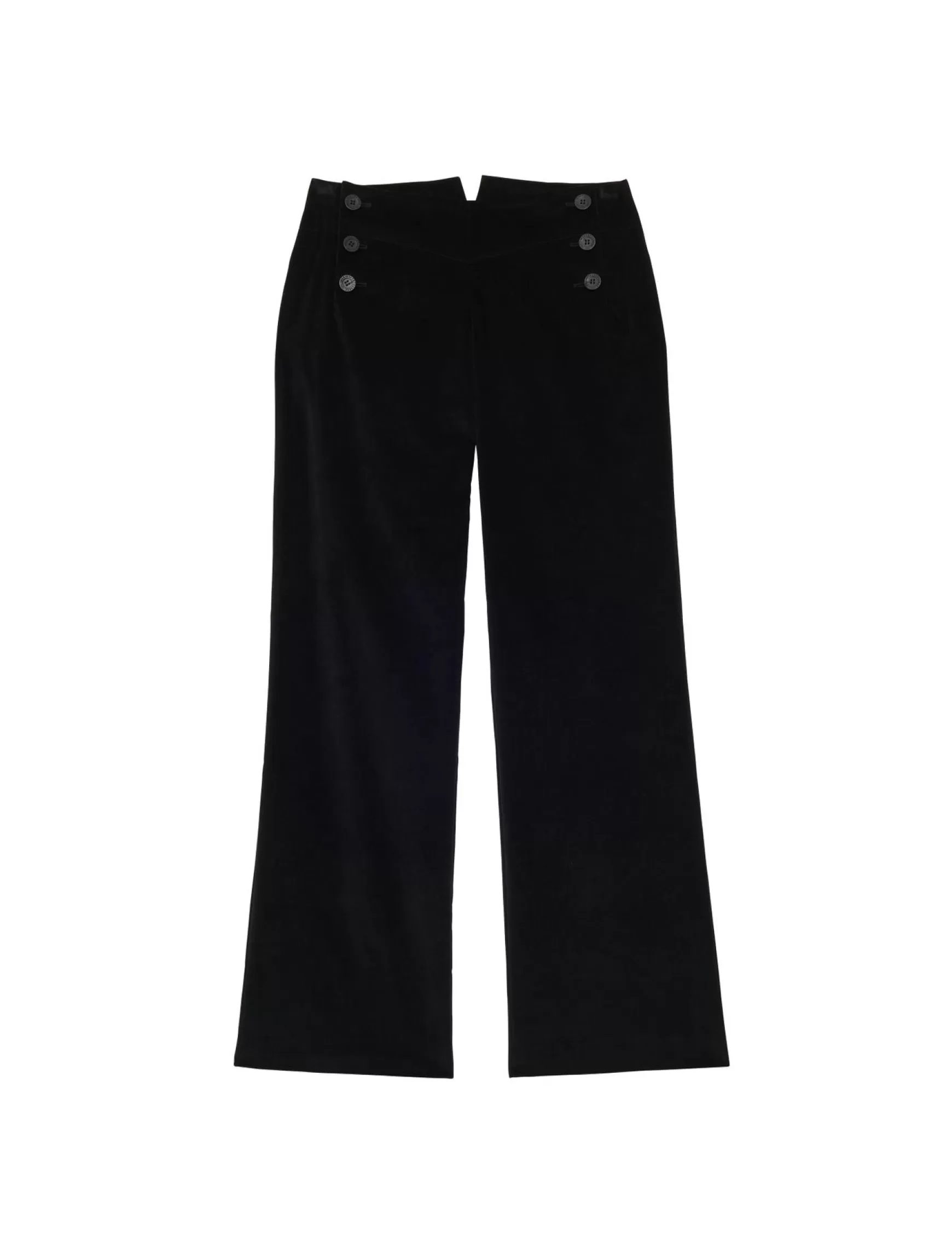 Ines de la Fressange Paris Gabriel trousers in smooth black velvet Hot