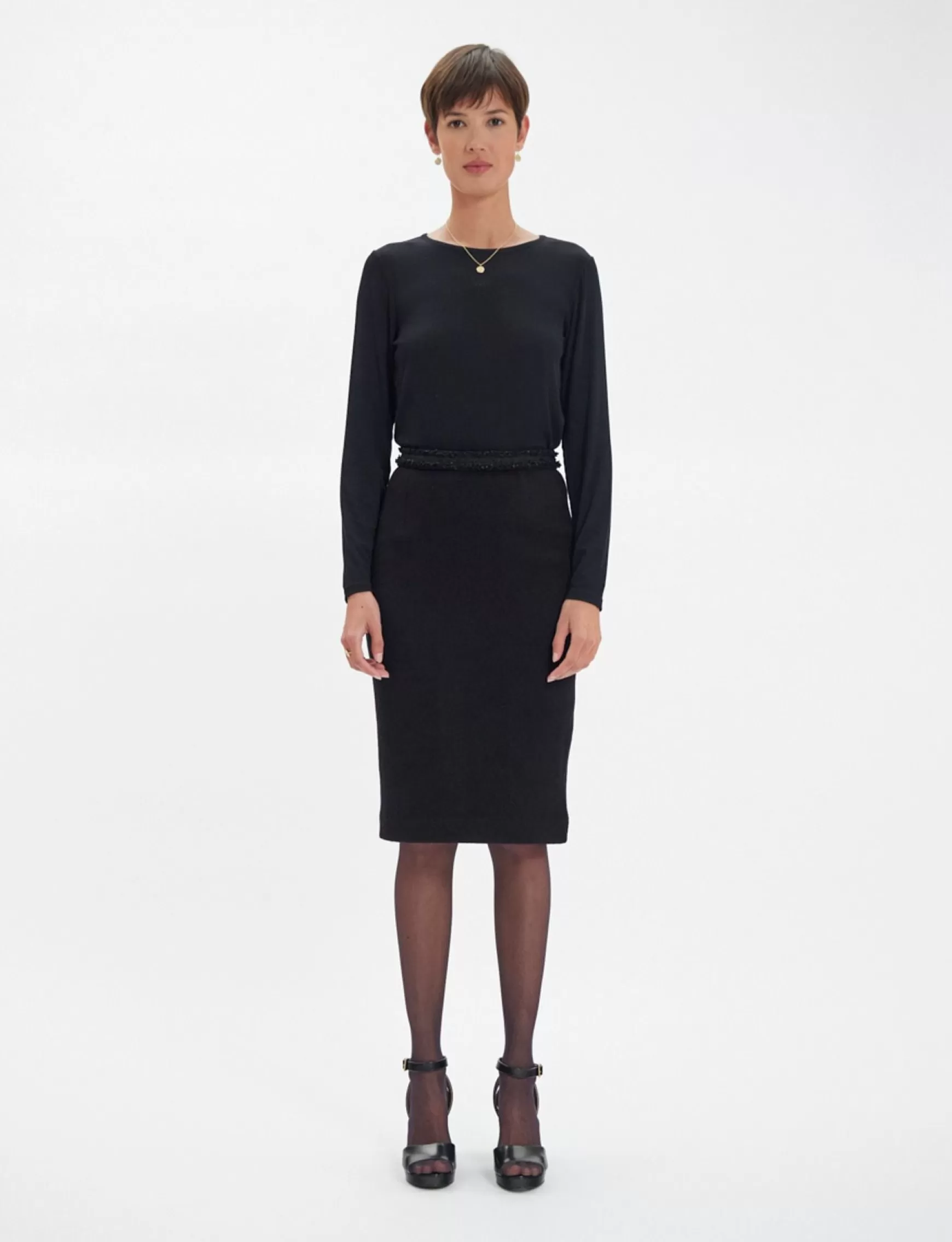 Ines de la Fressange Paris Gabriela skirt in black wool Cheap