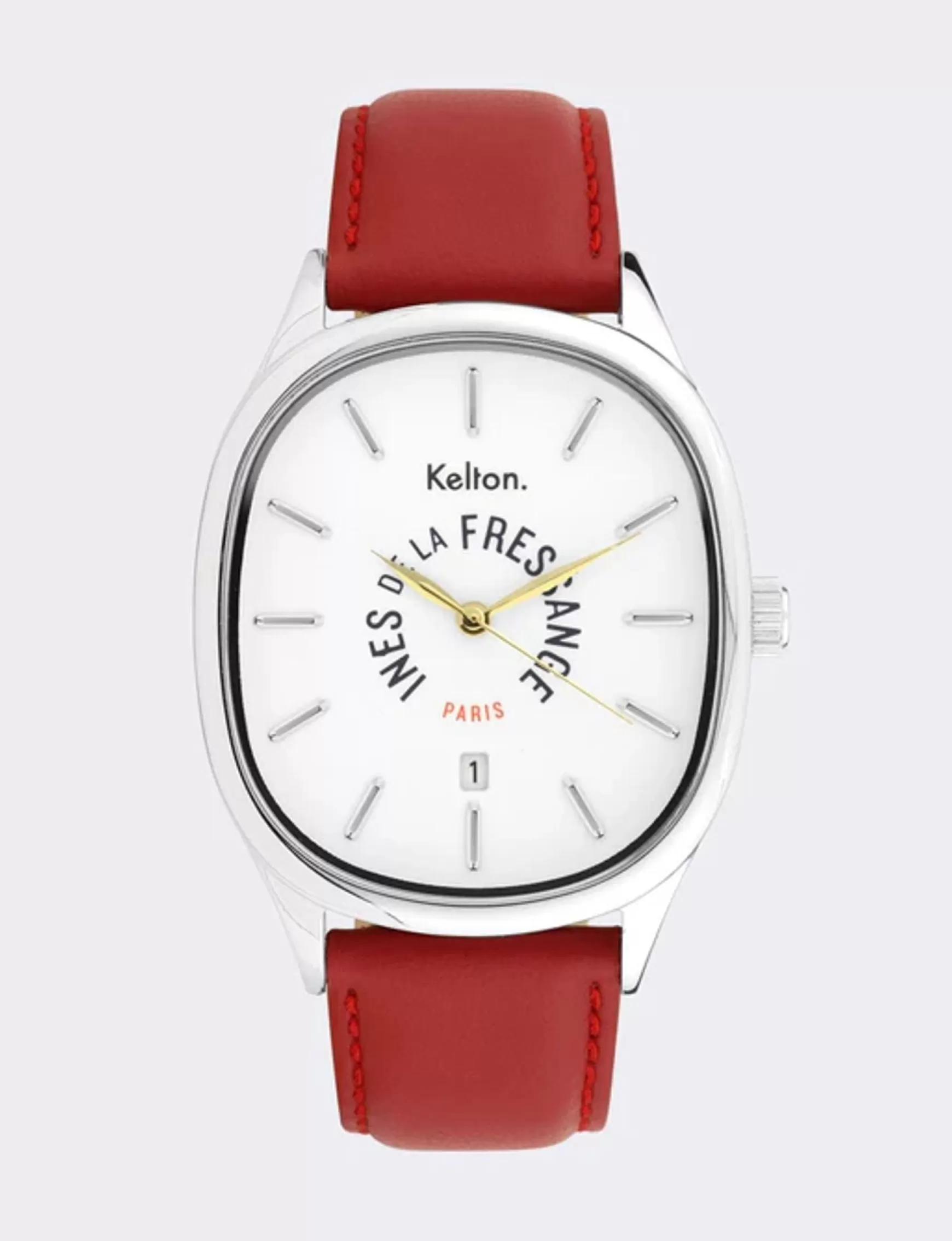 Ines de la Fressange Paris Grande Colorama red watch Kelton x Best Sale