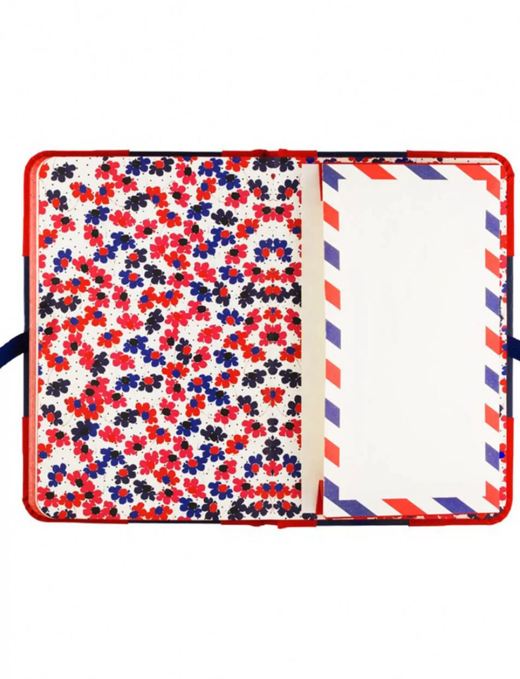 Ines de la Fressange Paris Ines medium notebook navy blue and red Best Sale