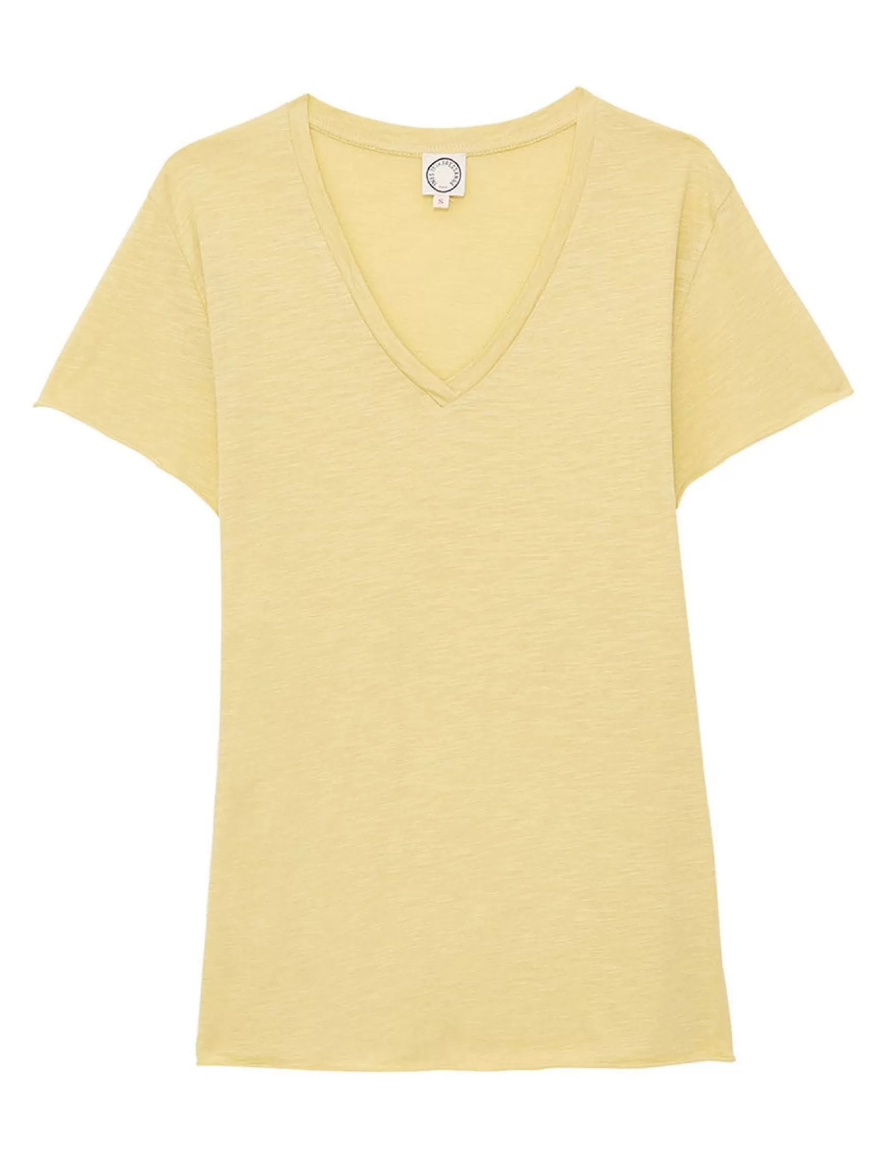 Ines de la Fressange Paris Katalina V-neck T-shirt lemon Online