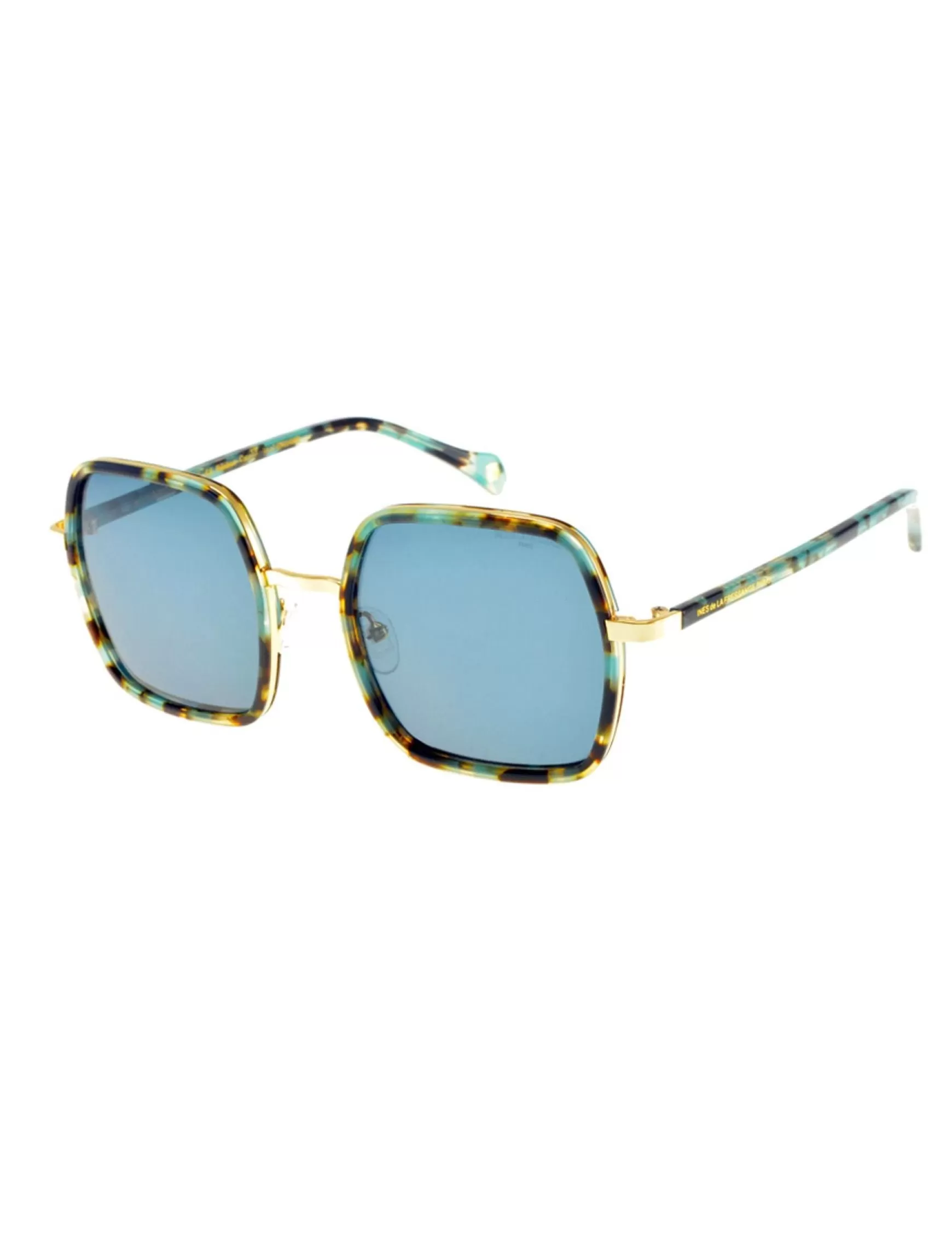 Ines de la Fressange Paris Katherine blue gold sunglasses Best