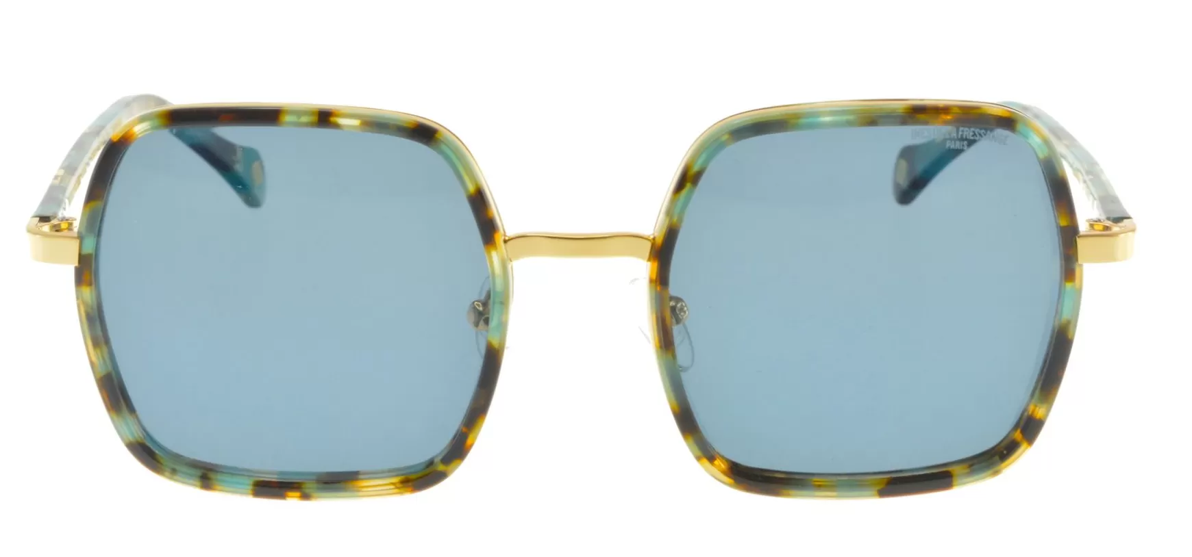 Ines de la Fressange Paris Katherine blue gold sunglasses Best