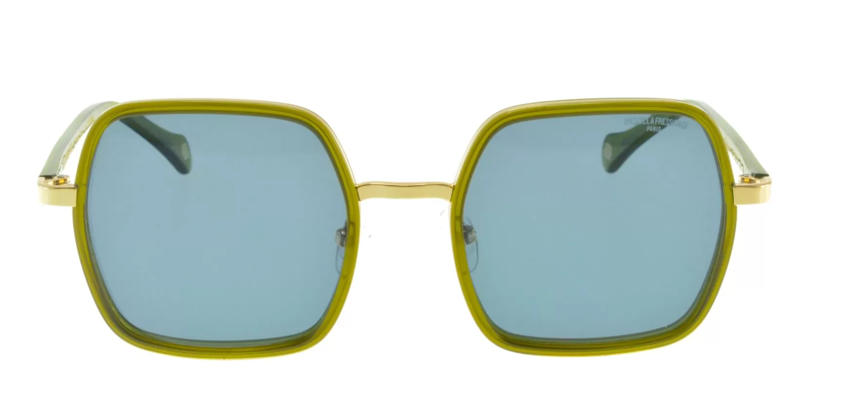 Ines de la Fressange Paris Katherine crystal green gold sunglasses Hot