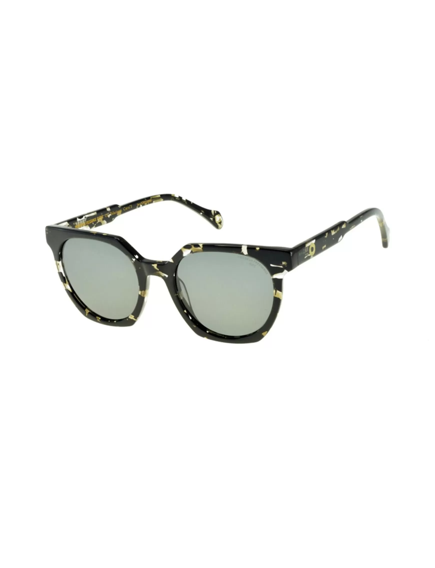 Ines de la Fressange Paris Laura black marbled sunglasses Best Sale