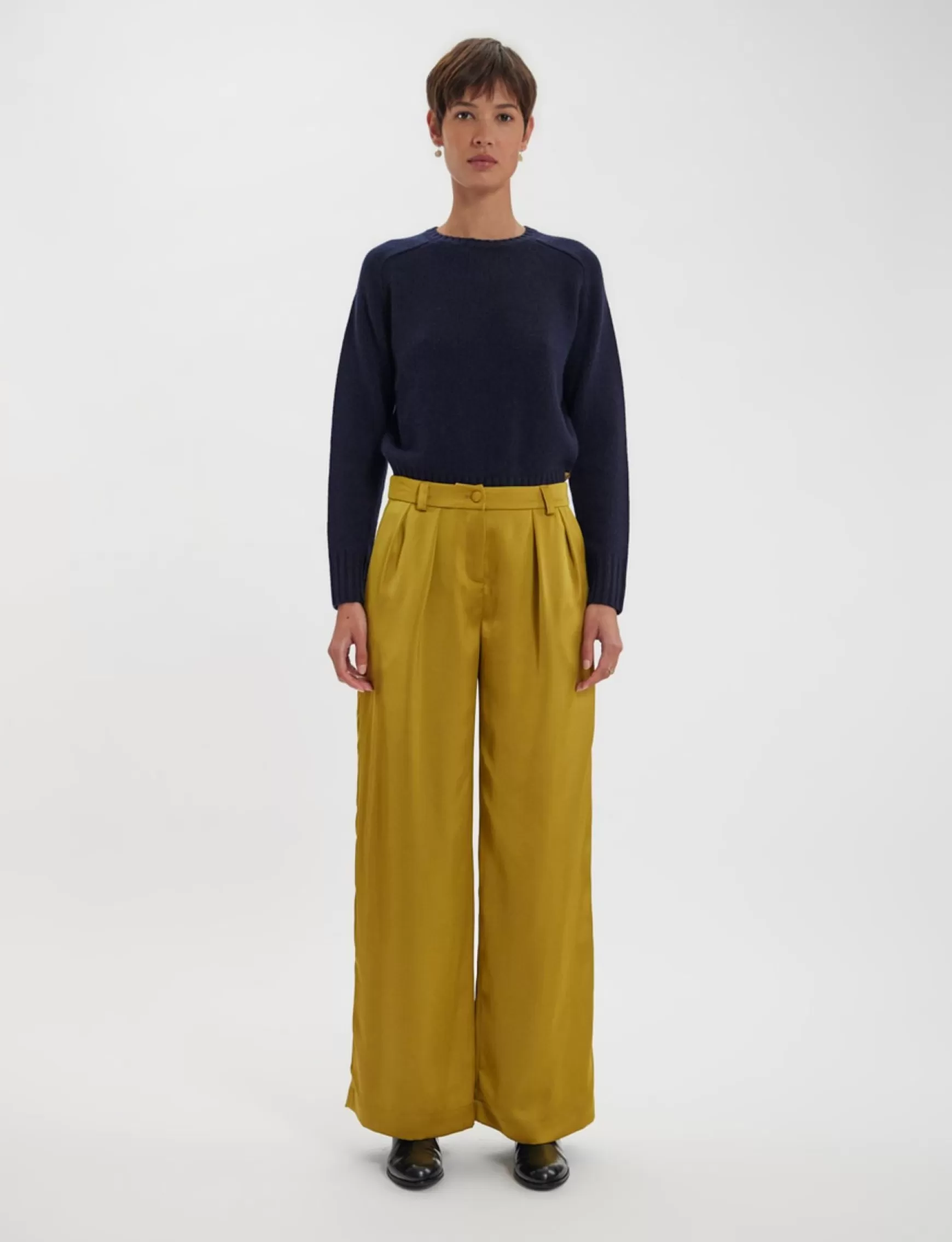 Ines de la Fressange Paris Luciano mustard trousers Best