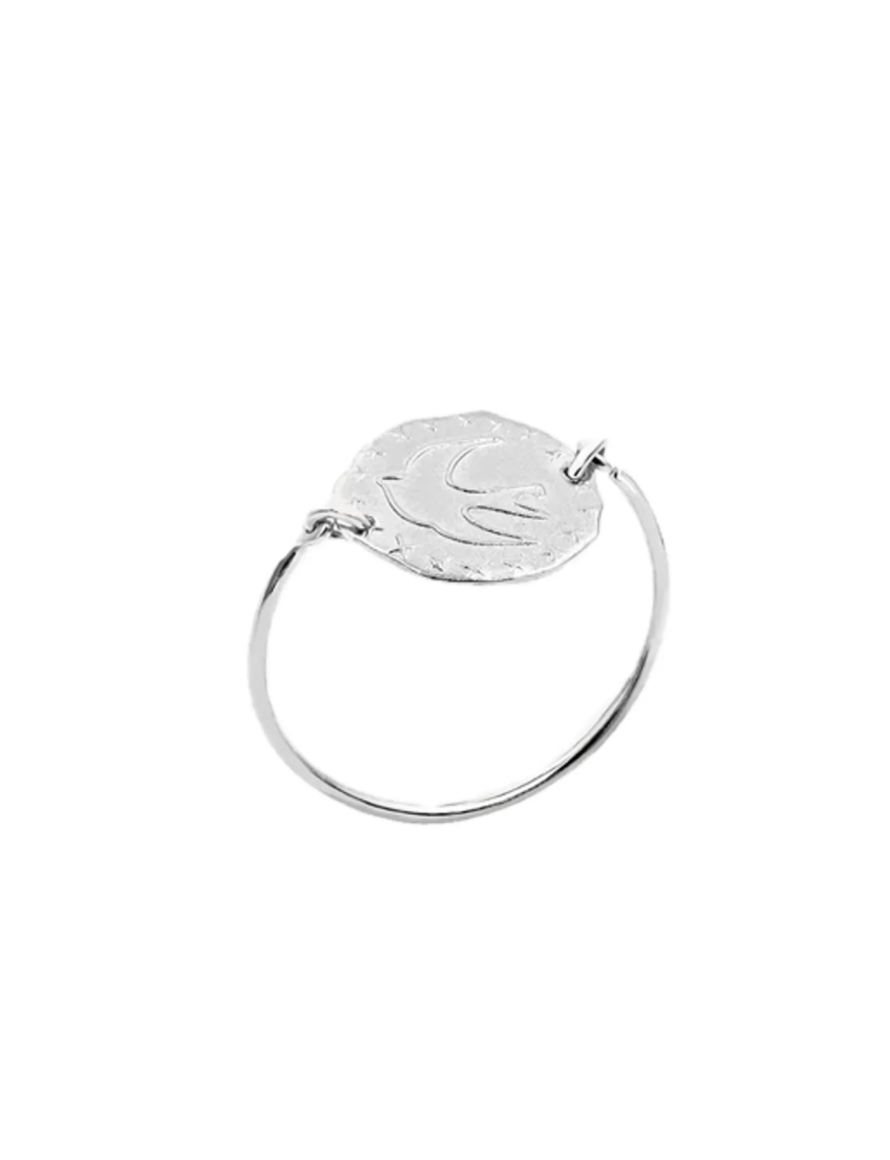 Ines de la Fressange Paris Lutece silver dove ring Cheap