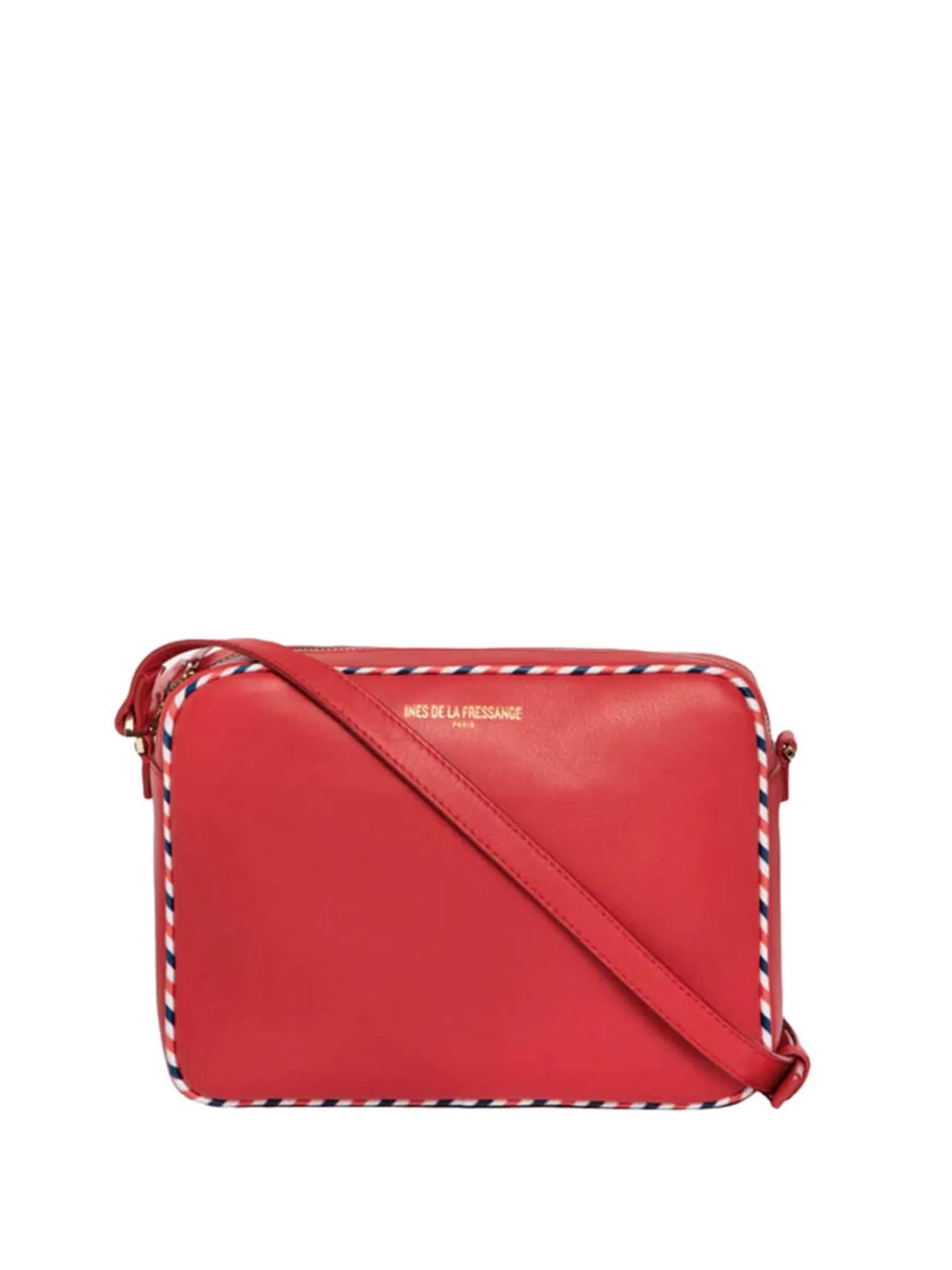 Ines de la Fressange Paris Marcia red leather bag Cheap