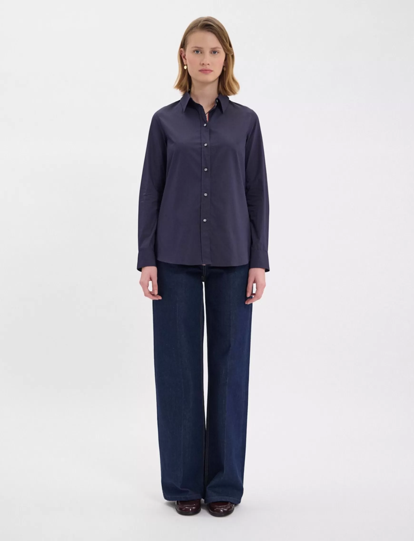 Ines de la Fressange Paris Martin navy blue shirt Clearance