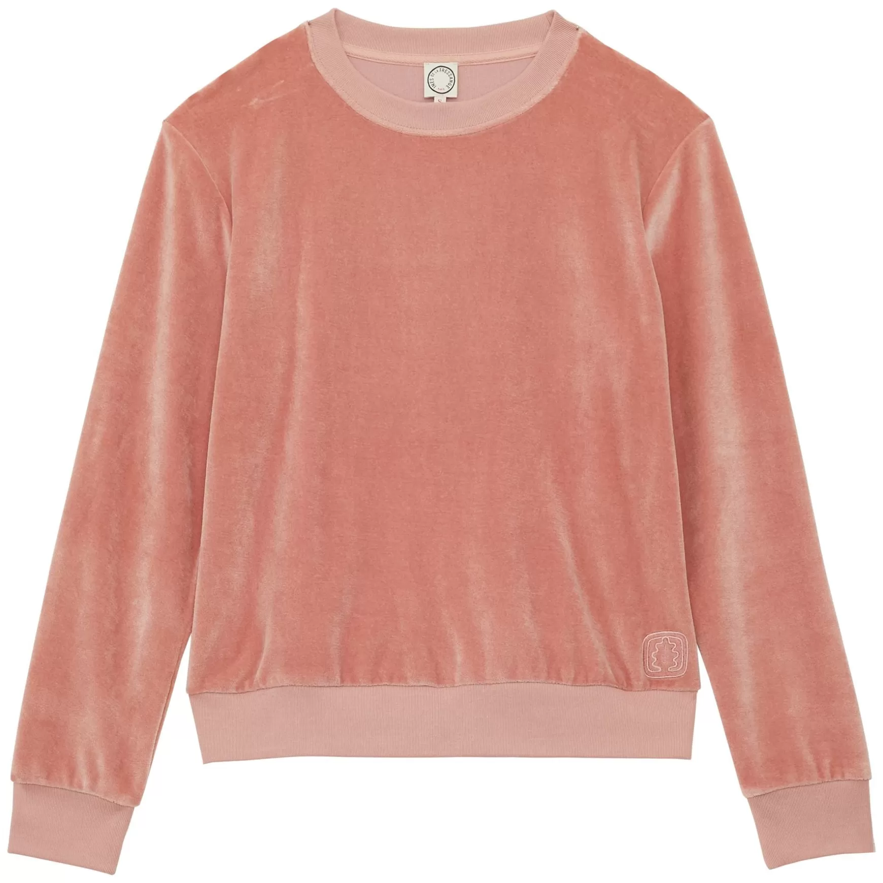 Ines de la Fressange Paris Mathilde sweater in smooth powder pink velvet Fashion