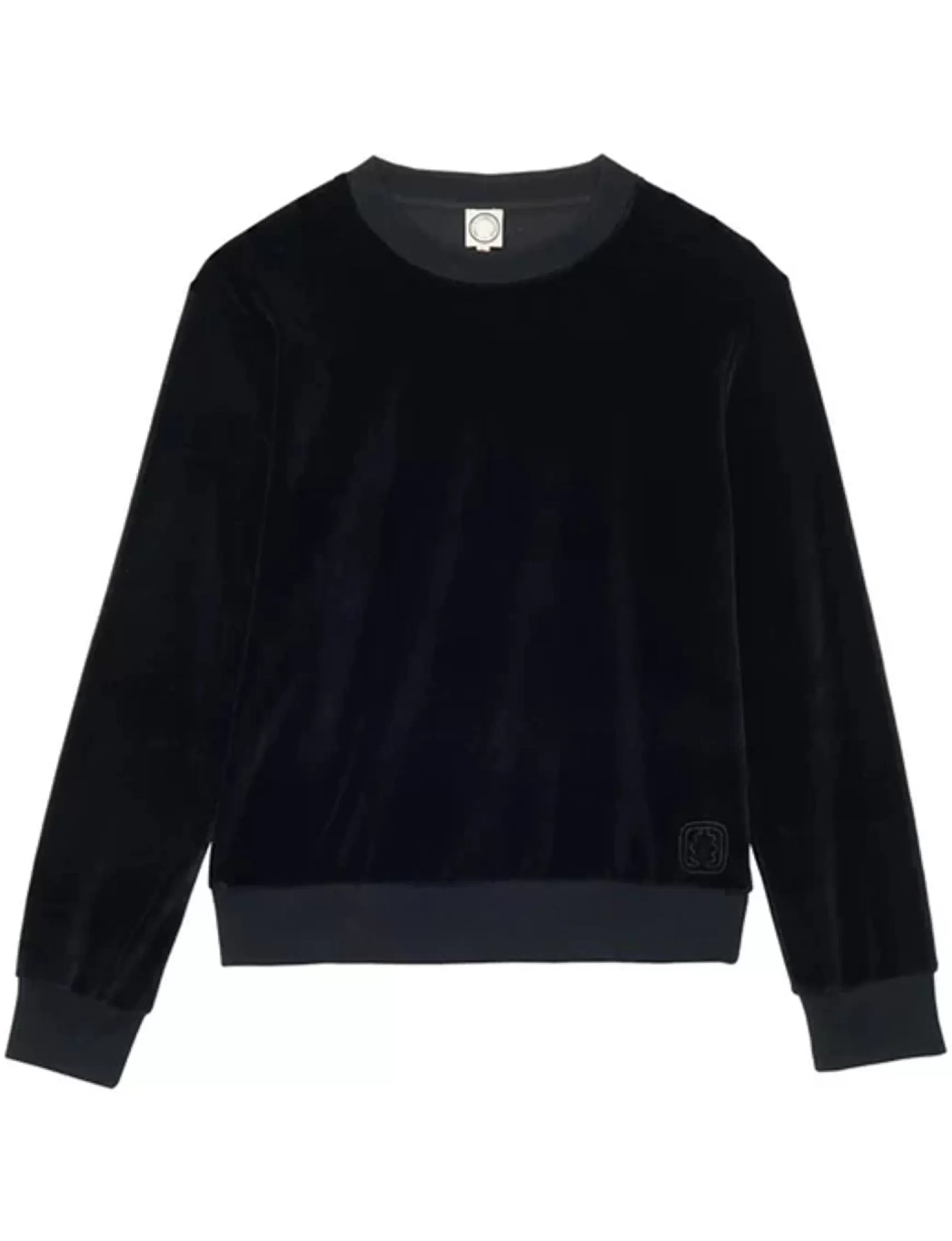 Ines de la Fressange Paris Mathilde sweatshirt in smooth black velvet Discount