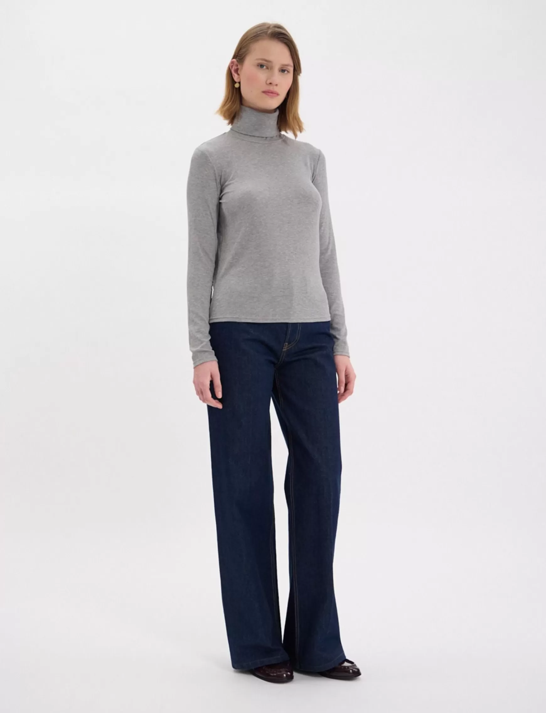 Ines de la Fressange Paris Matthieu grey turtleneck T-shirt Cheap