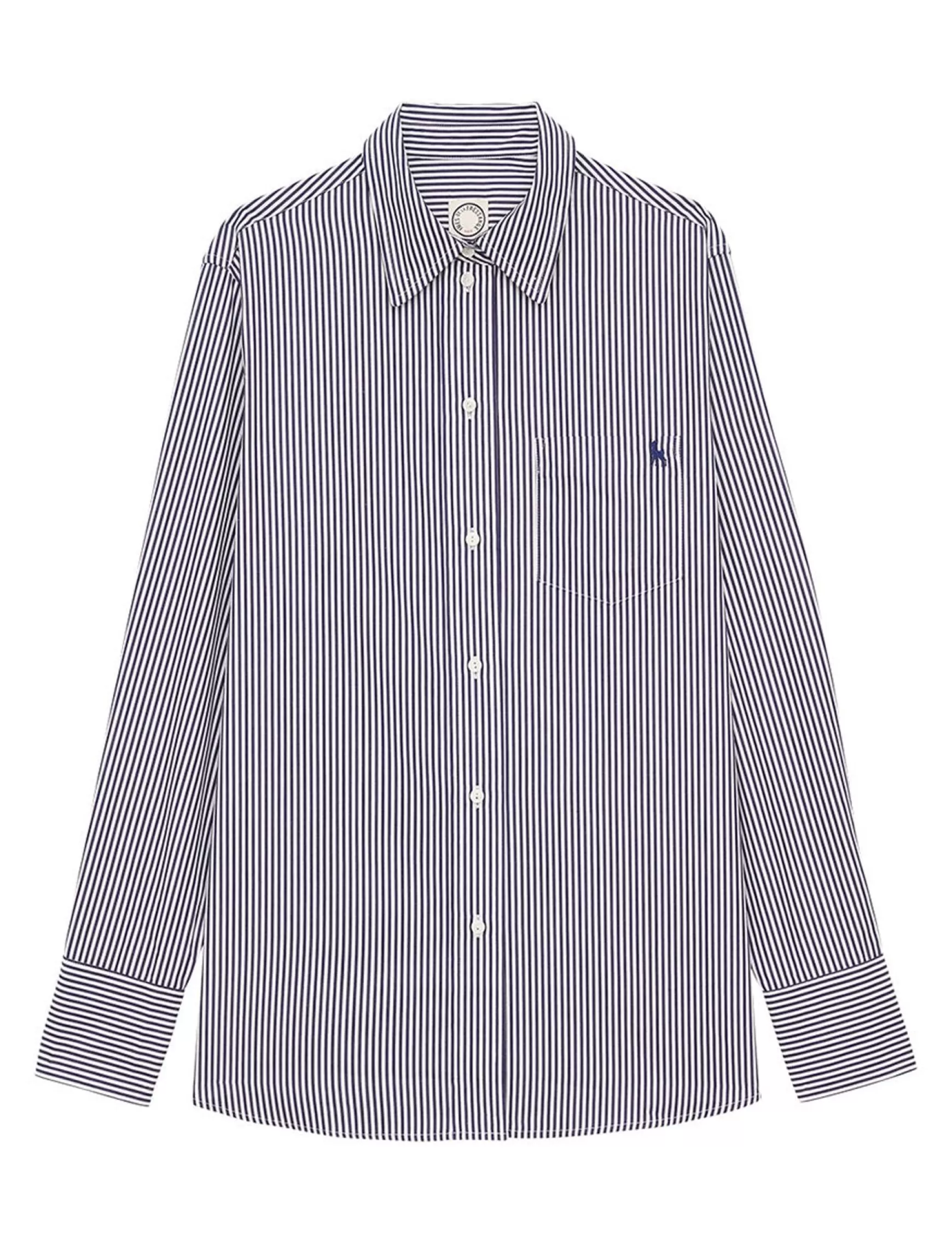 Ines de la Fressange Paris Maureen navy/white striped shirt Online