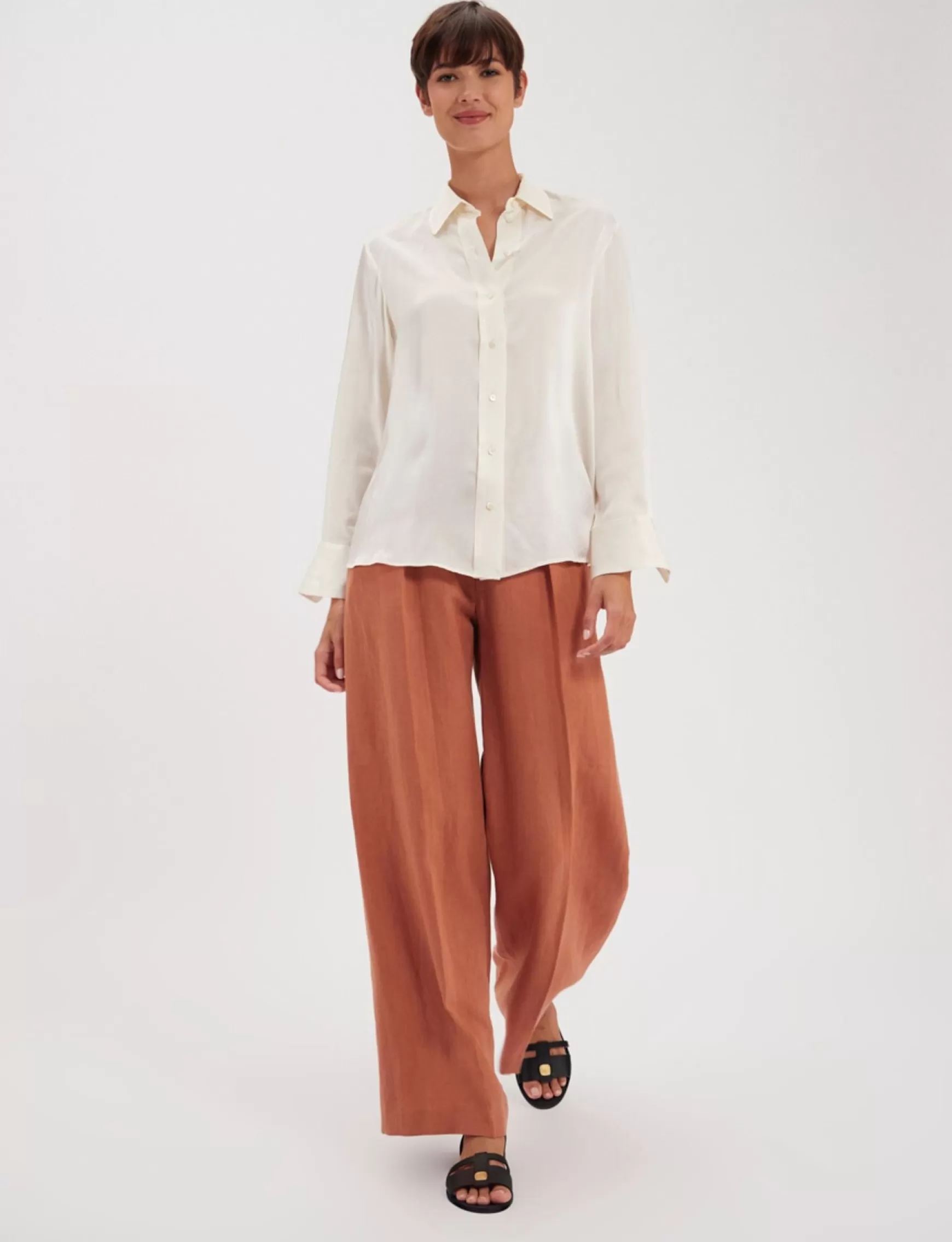 Ines de la Fressange Paris Maureen shirt in raw silk Online