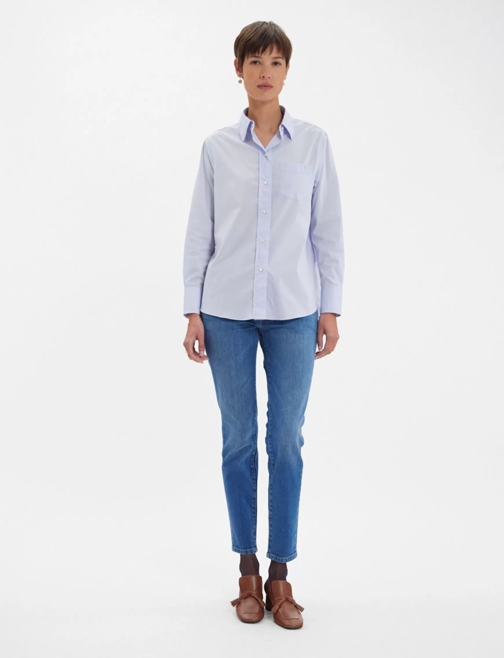 Ines de la Fressange Paris Maureen sky blue shirt Online