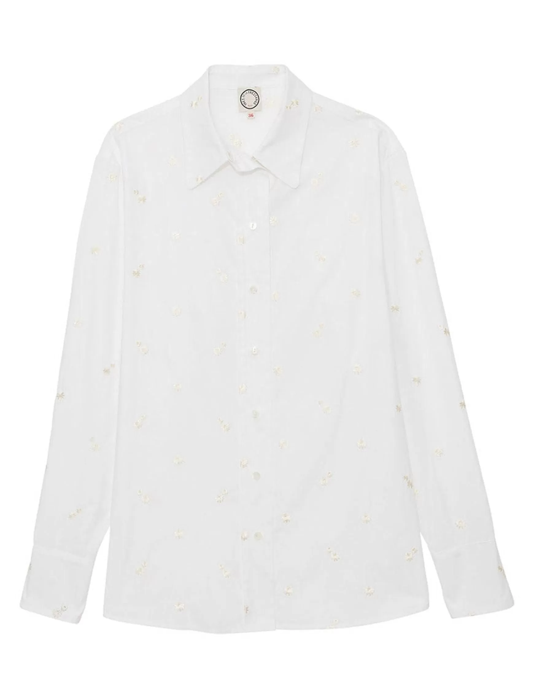 Ines de la Fressange Paris Maureen white shirt with embroidery Outlet