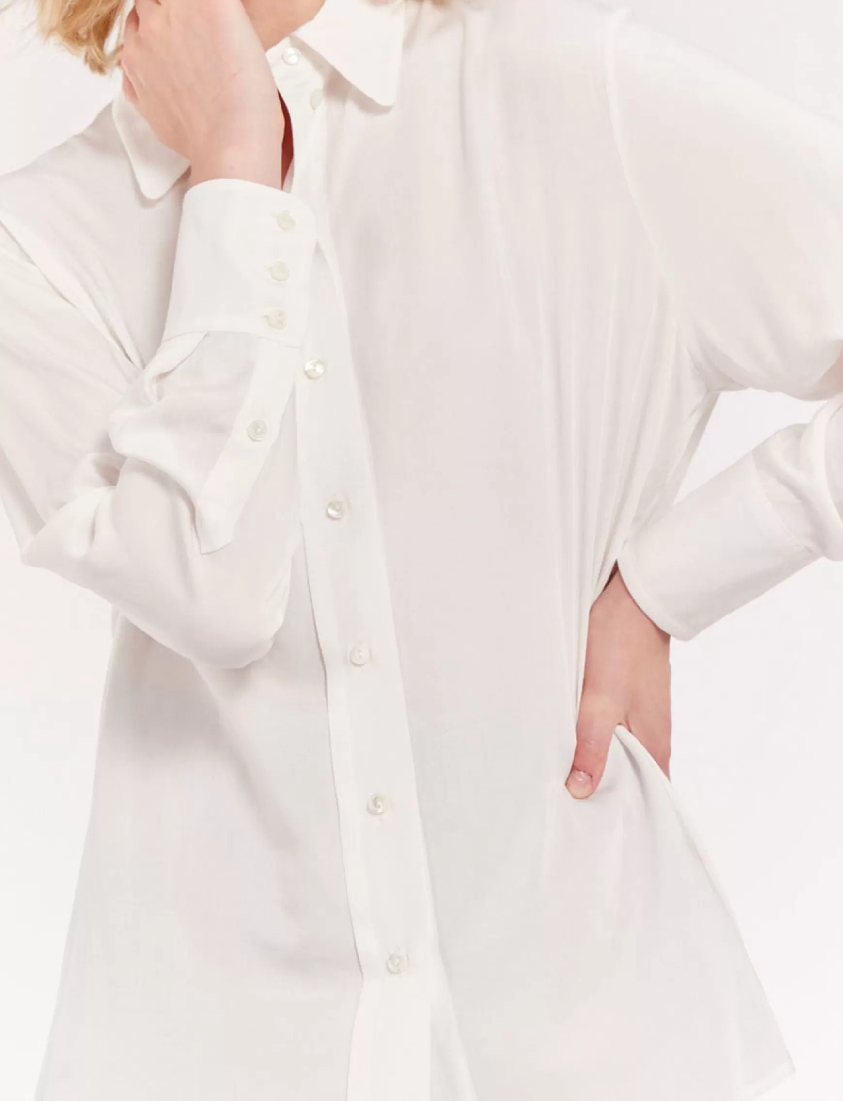 Ines de la Fressange Paris Maureen white viscose shirt Clearance