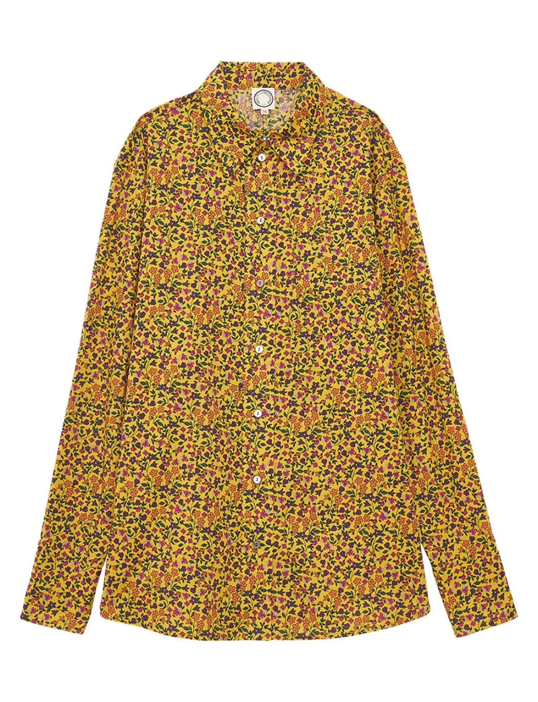 Ines de la Fressange Paris Maureen yellow floral shirt Best